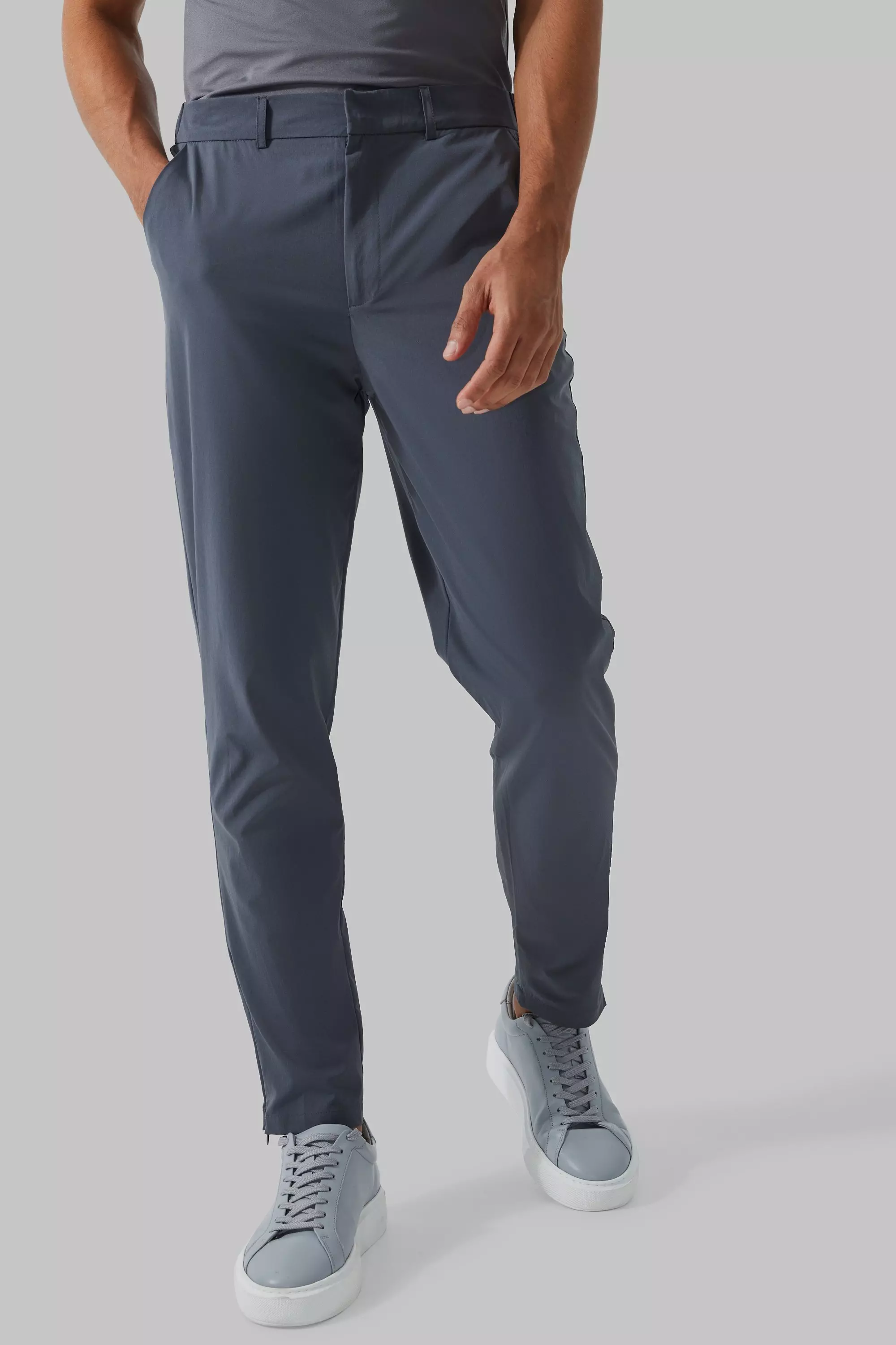 Charcoal Grey Man Active Stretch Golf Pants
