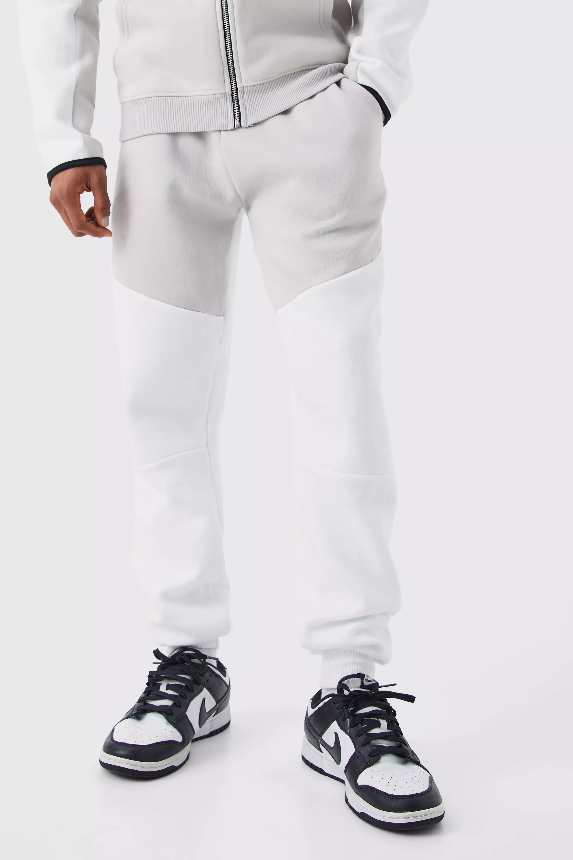 Colour Block tech Sweatpants White