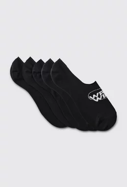 3 Pack Worldwide Logo Invisible Socks Black