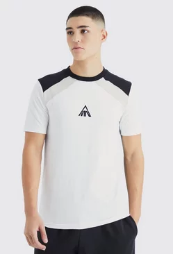 White Man Muscle Fit Colour Block T-shirt