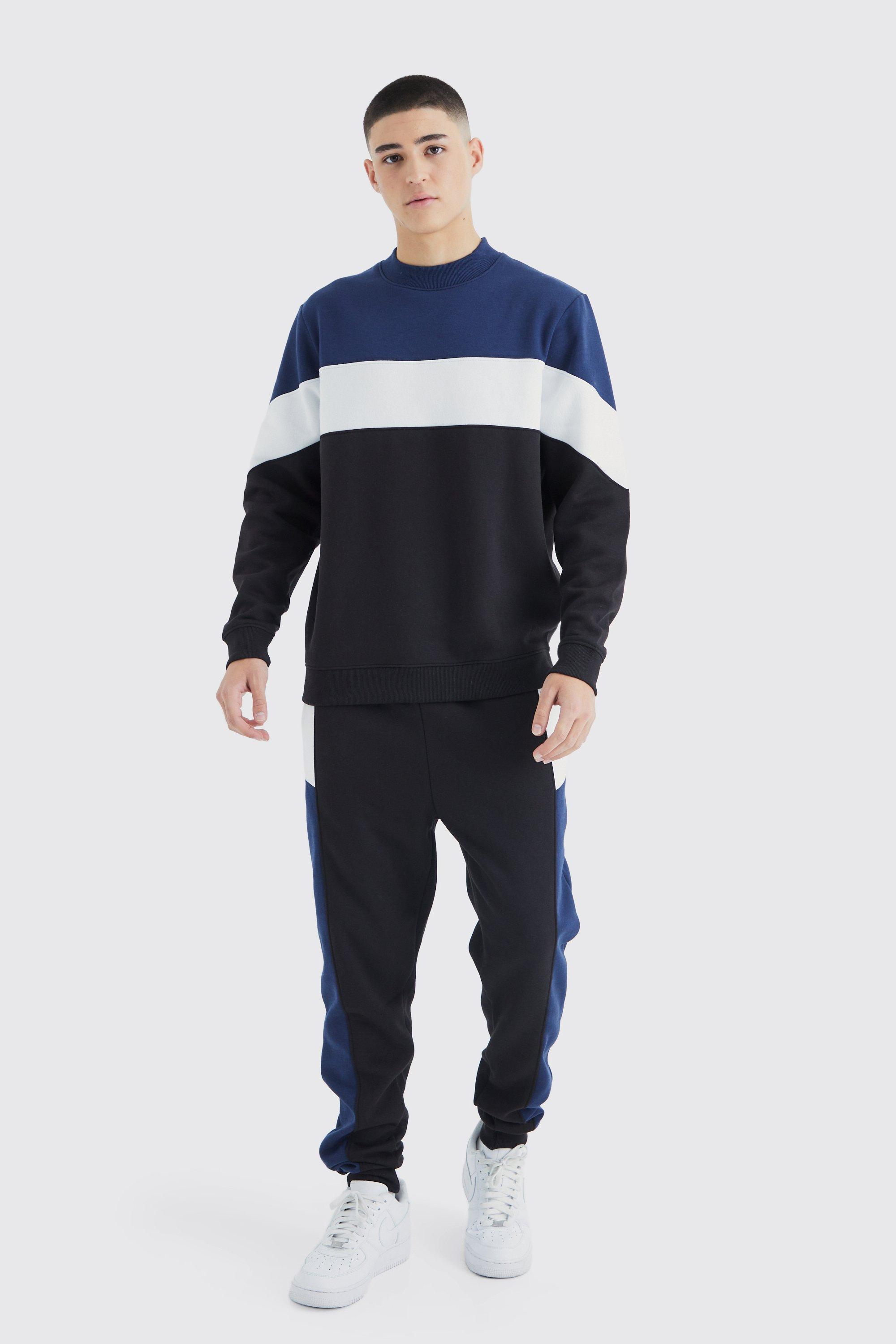 Boohooman 2025 navy tracksuit