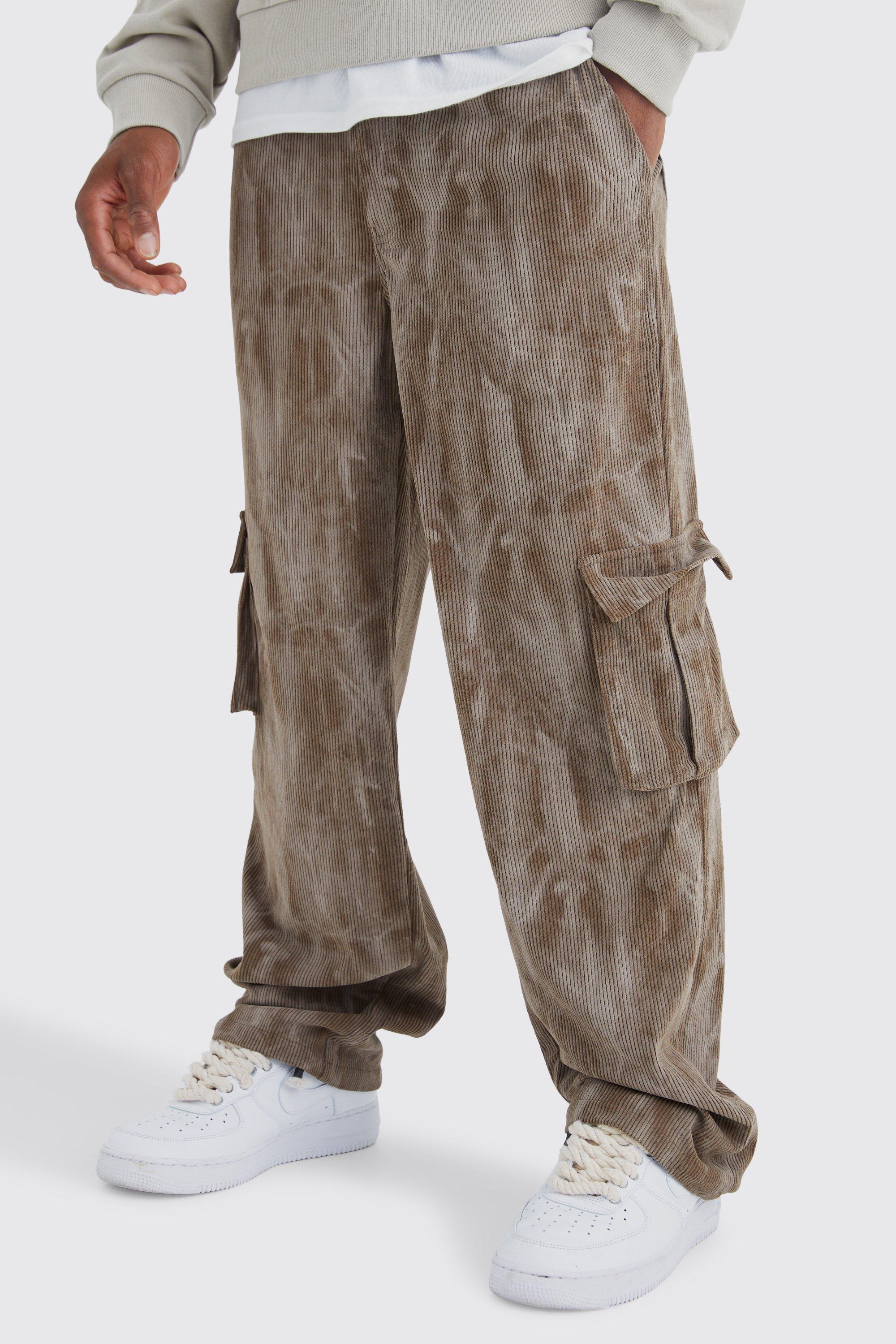 boohooMAN Tall Baggy Tie Dye Parachute Trouser - Men's Plain Trousers