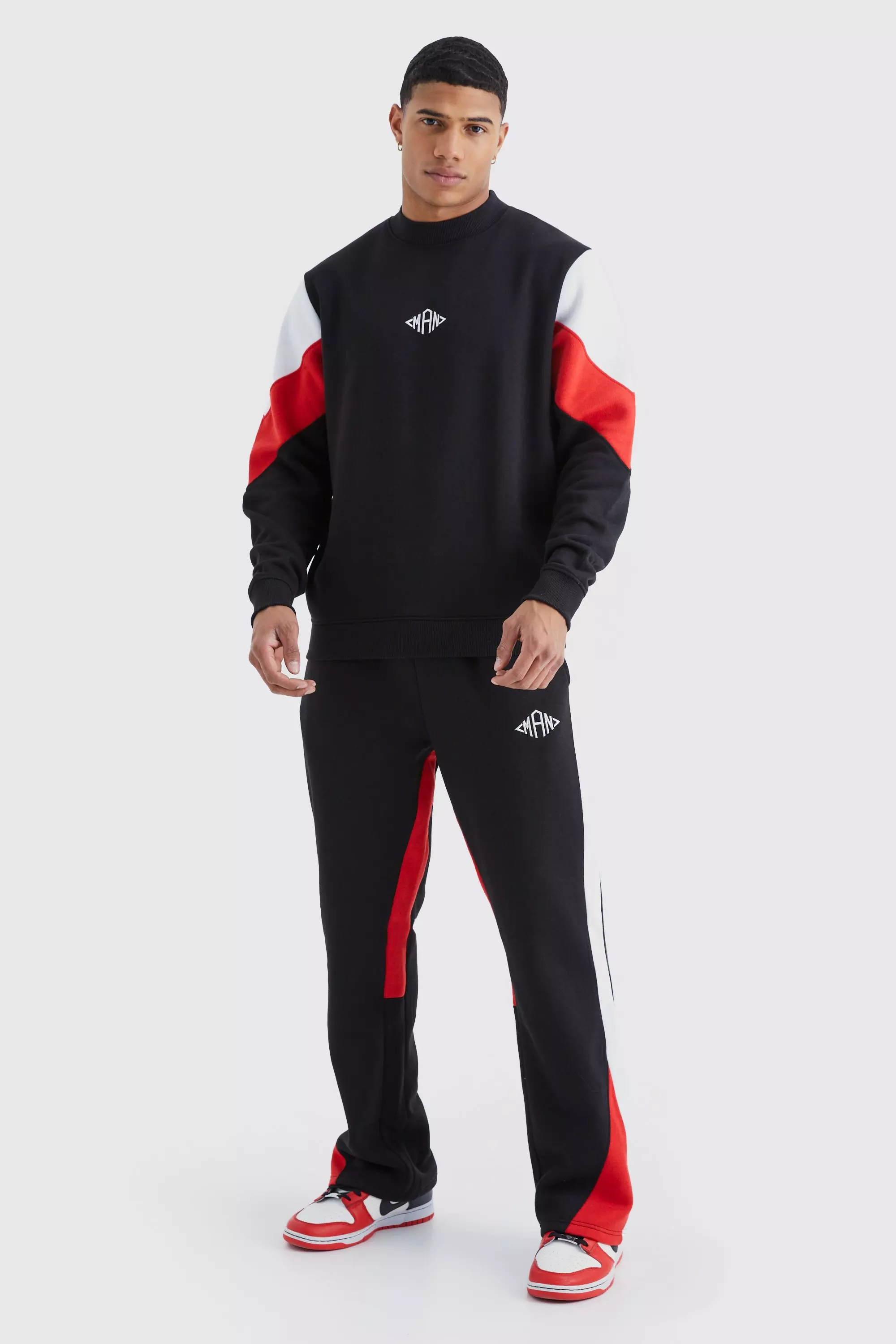 Black, Red Plain Mens Tracksuit, Size: Small at Rs 550/set in