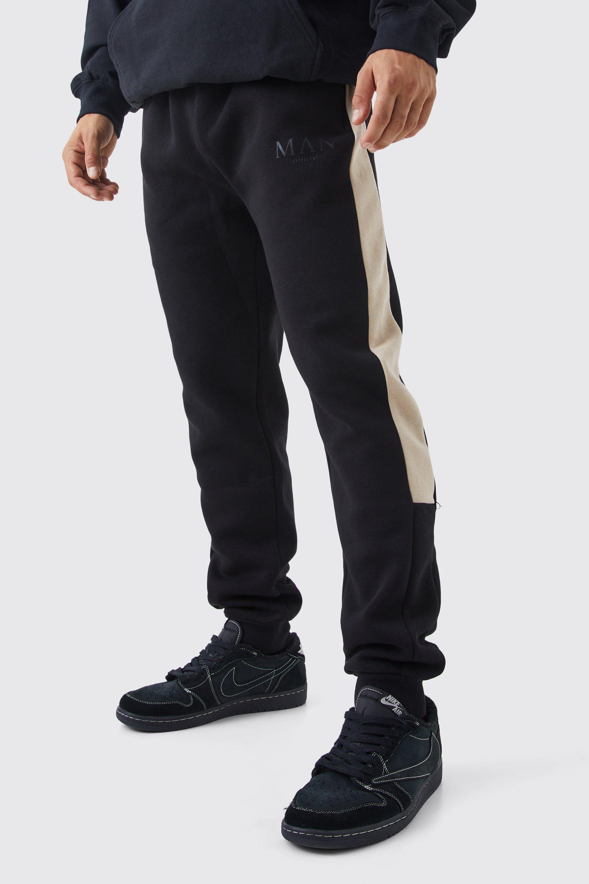 Man Regular Fit Side Panel Sweatpants | boohooMAN USA