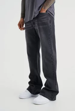 Relaxed Rigid Flare Jean Charcoal