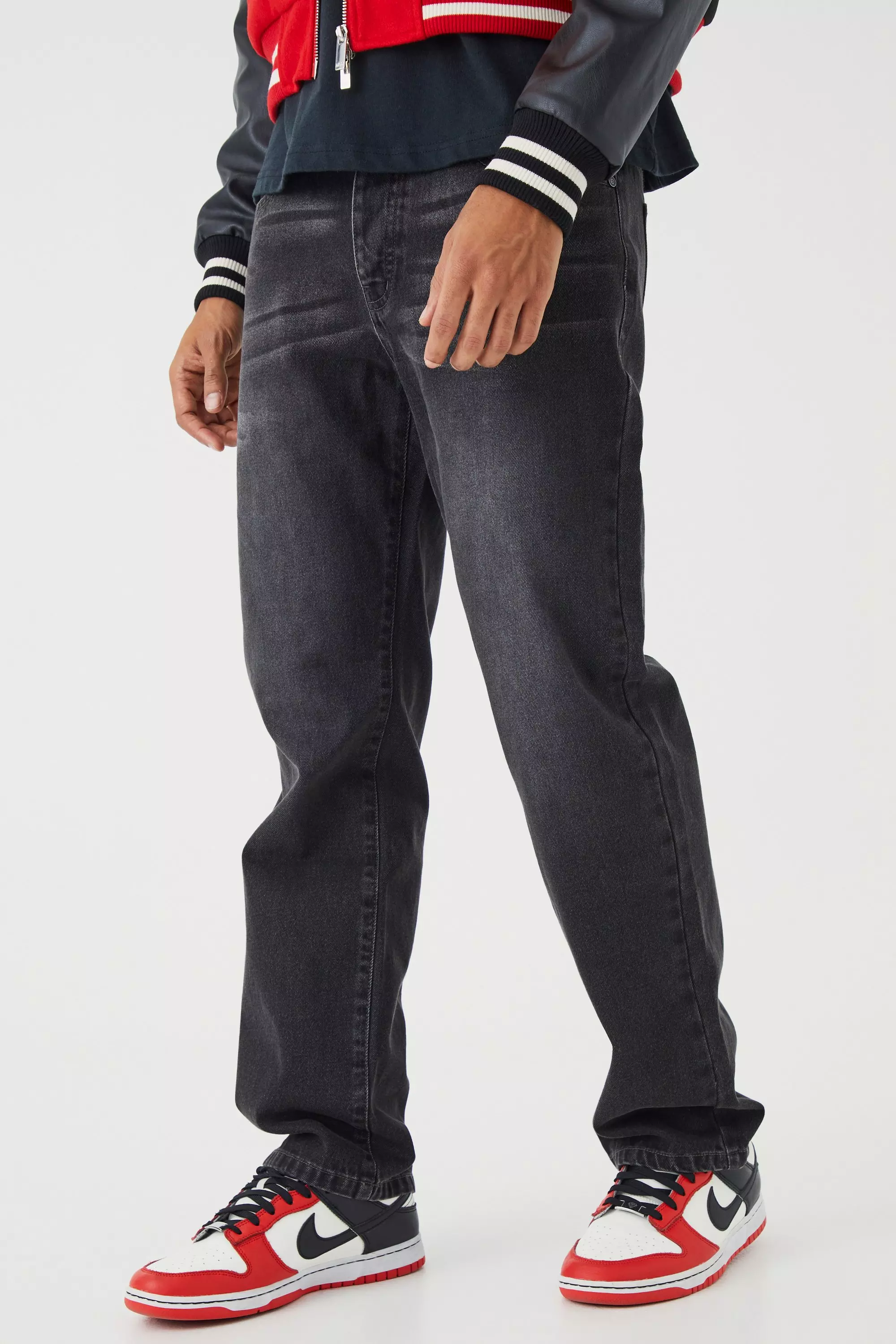 Charcoal Grey Relaxed Rigid Jean