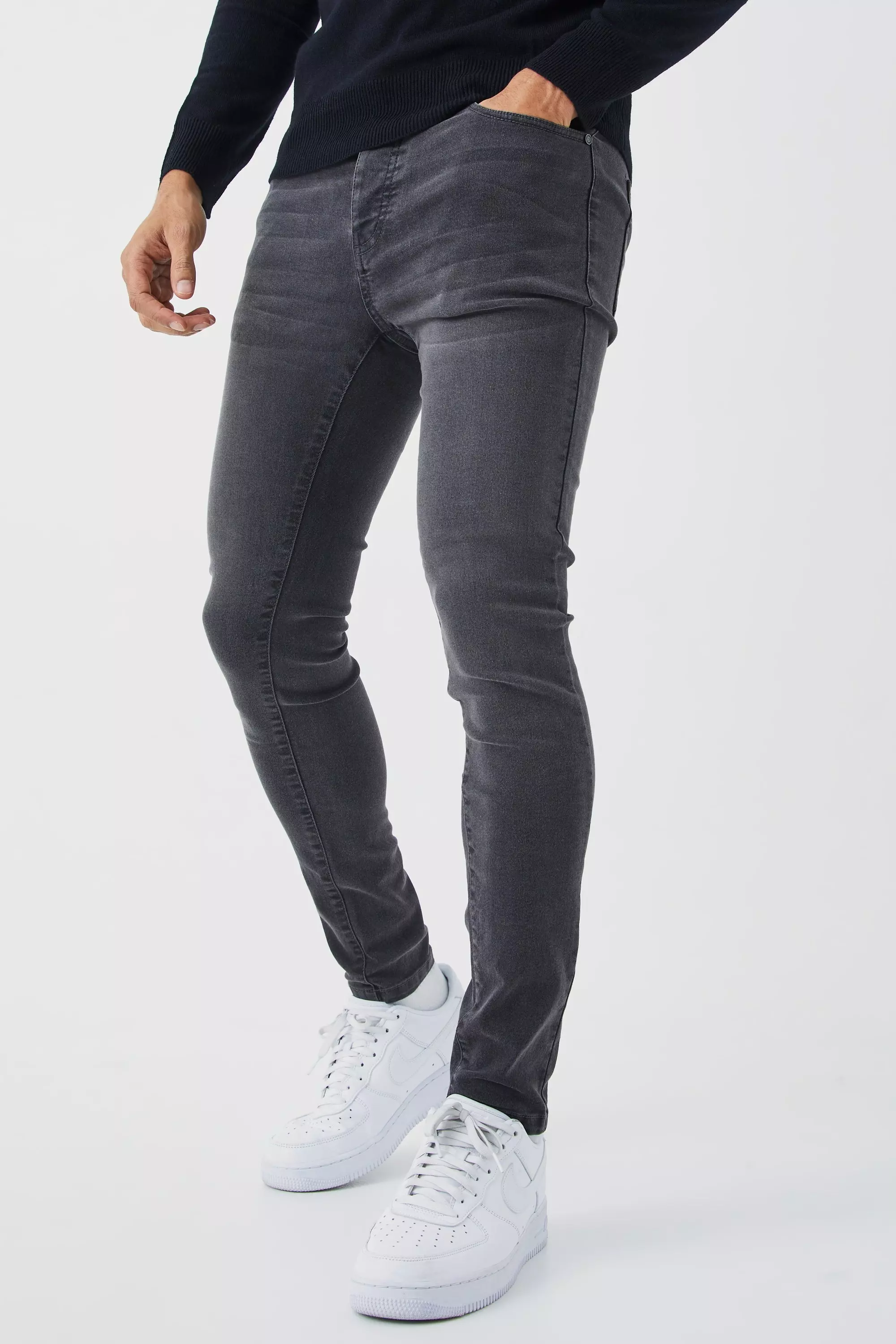 Super Skinny Stretch Jean Charcoal