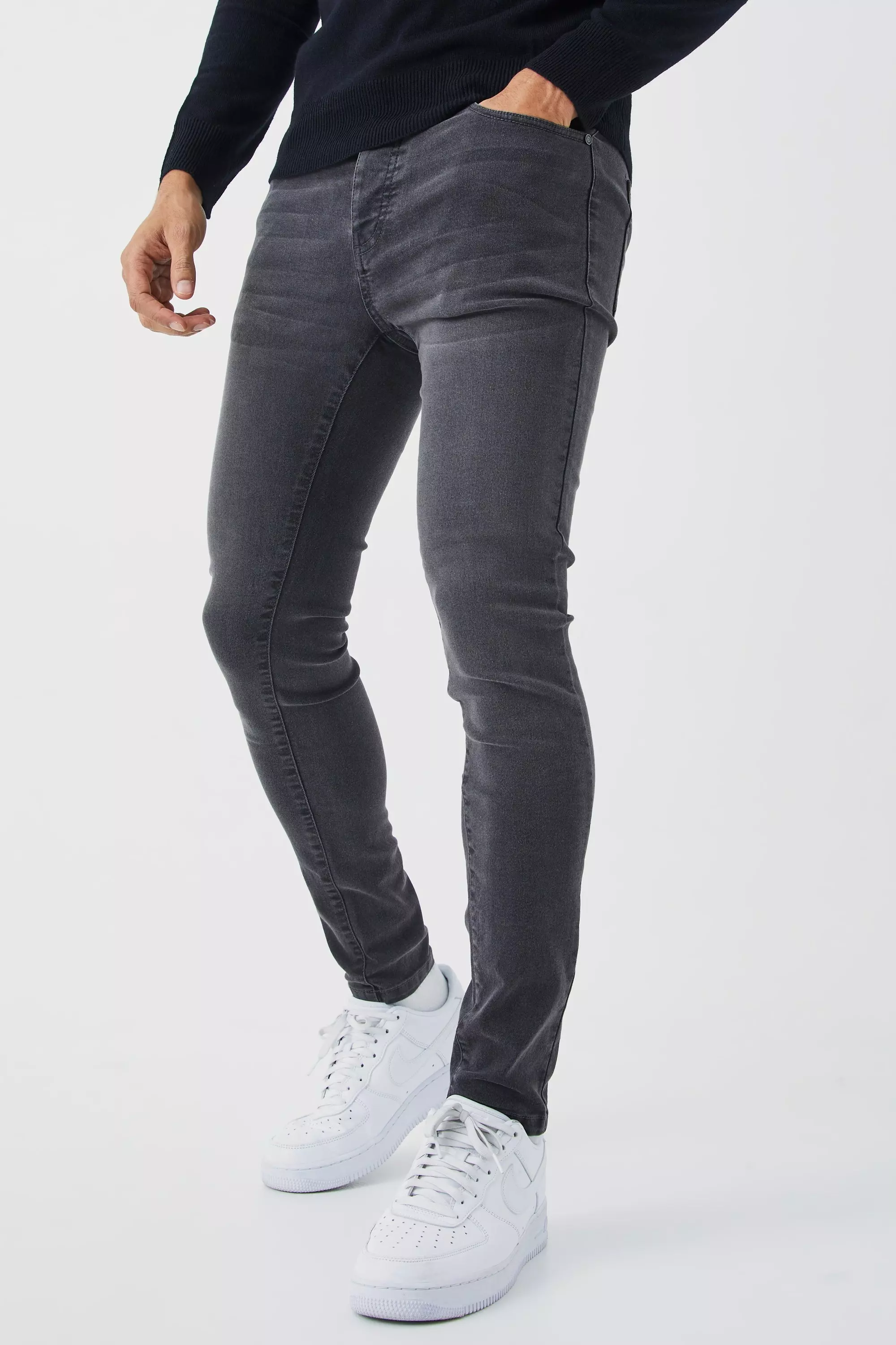 Charcoal Grey Super Skinny Stretch Jean