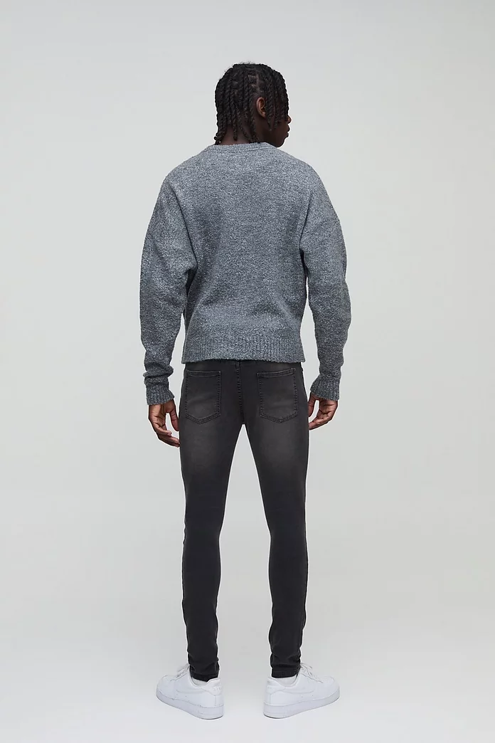 Super Skinny Stretch Washed Jeans | boohooMAN USA Super Skinny Stretch Washed Jeans | boohooMAN USA