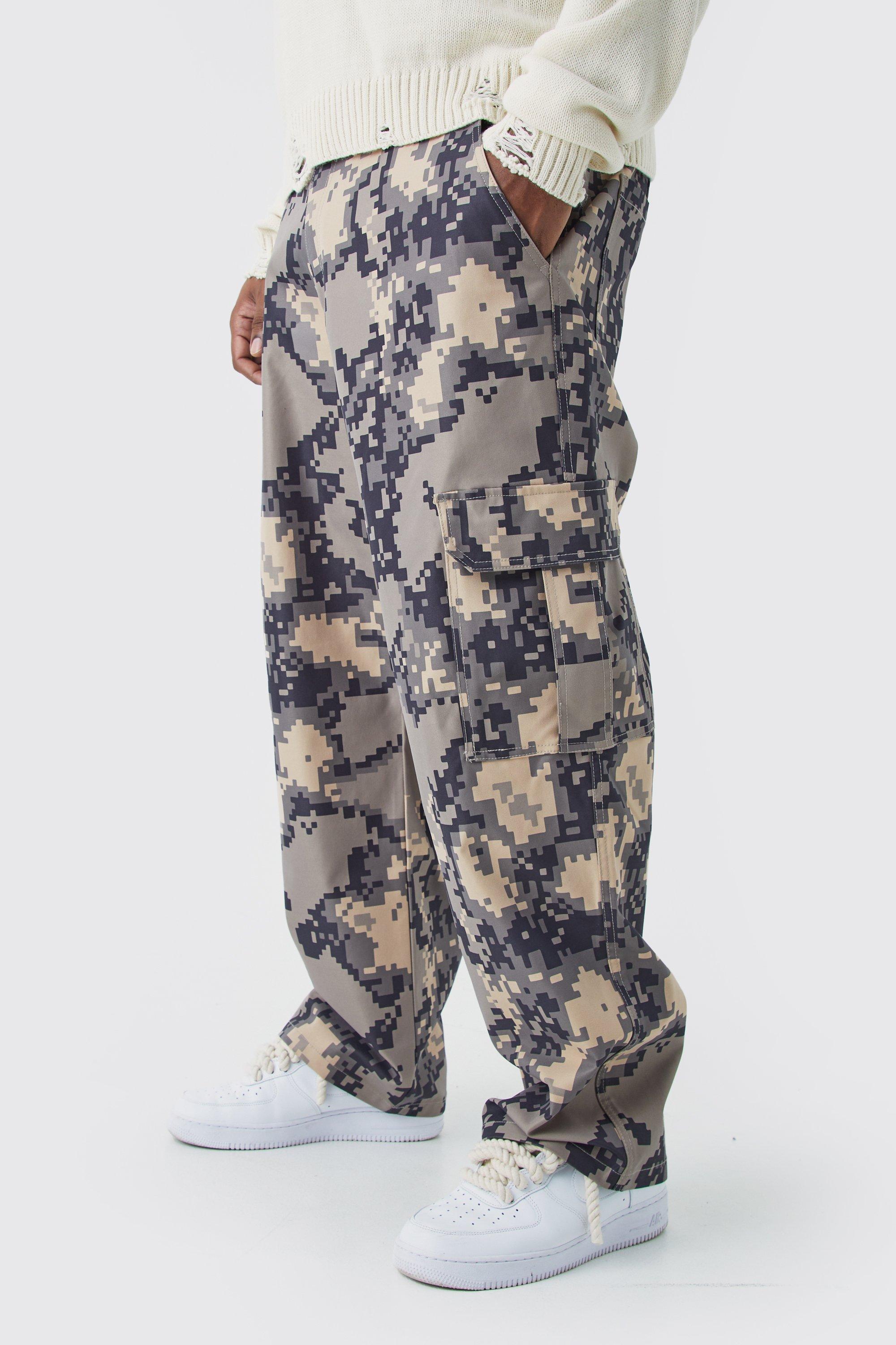 Grande taille - Pantalon cargo à imprimé camouflage