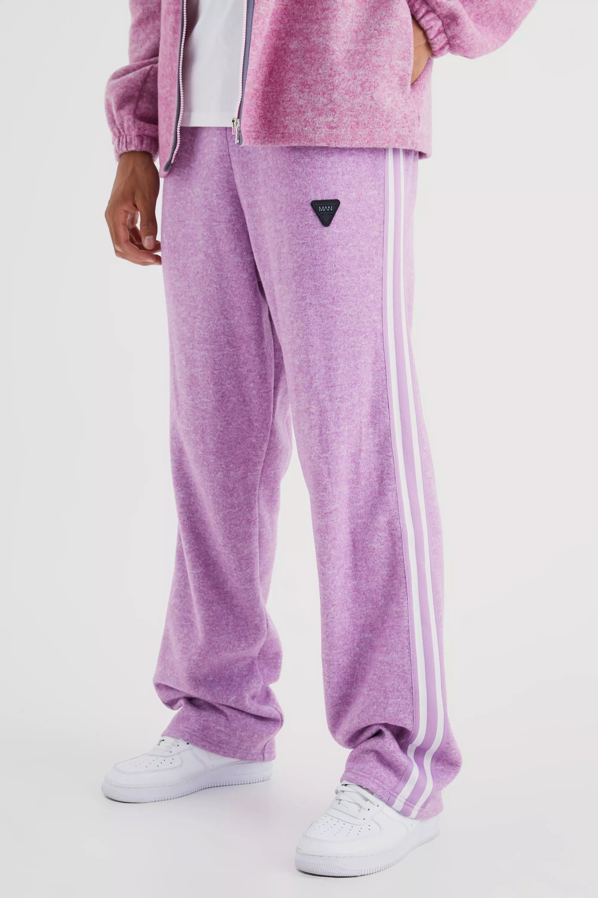 Tall Relaxed Brushed Heavyweight Taped Sweatpants Lilac