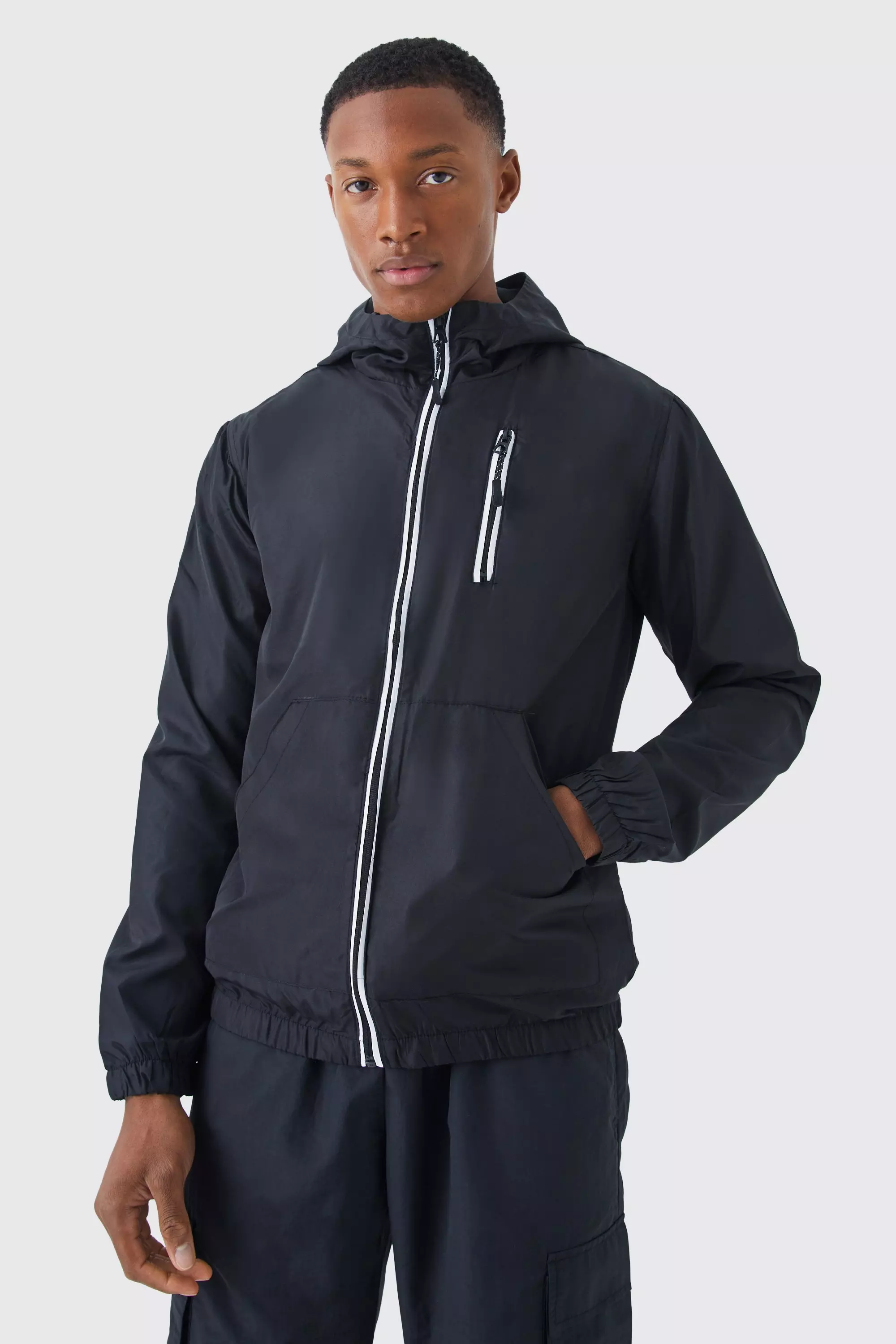 Men's Black Windbreaker