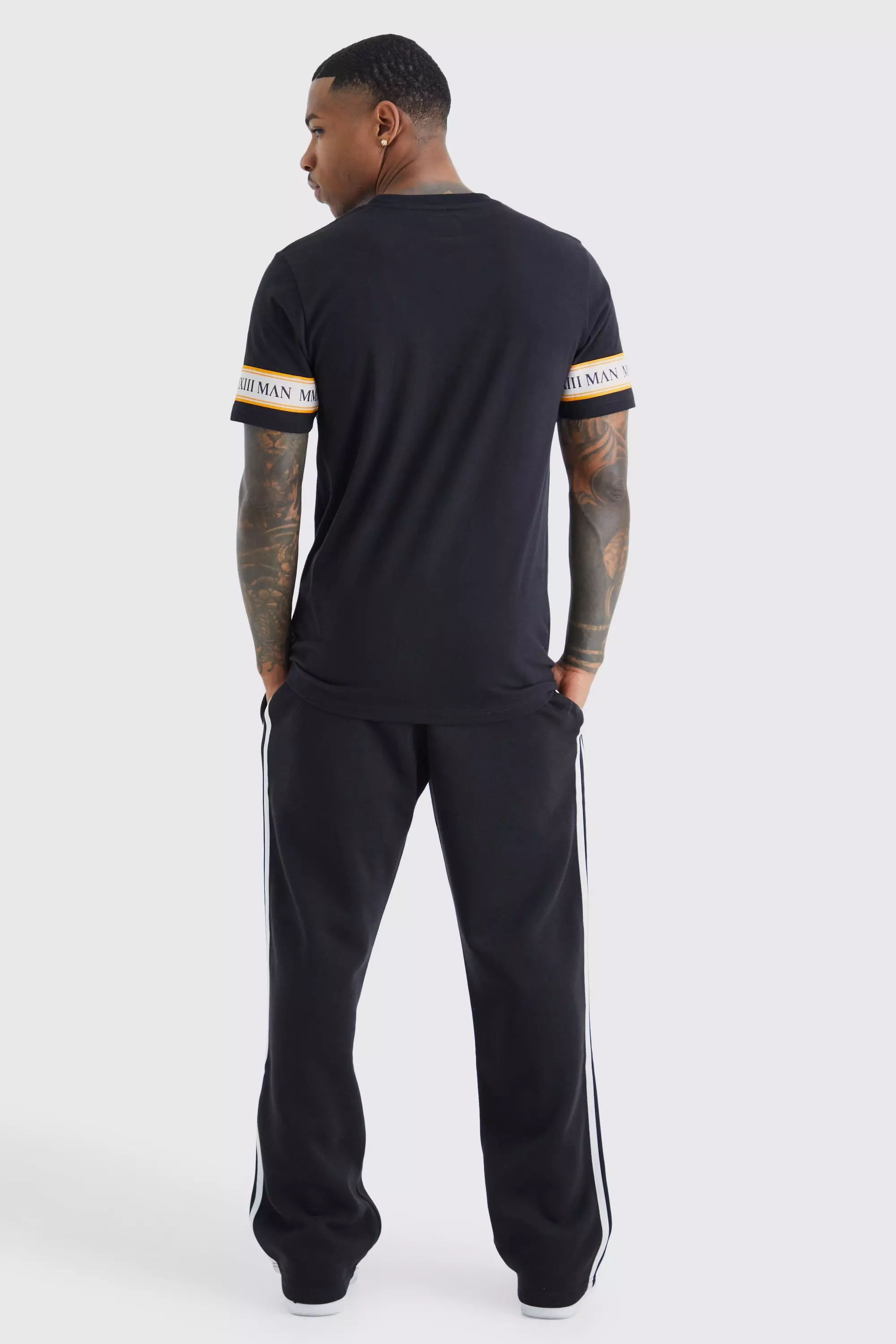 Black Man Gold Geborduurd Slim Fit T-Shirt alternatieve afbeelding
