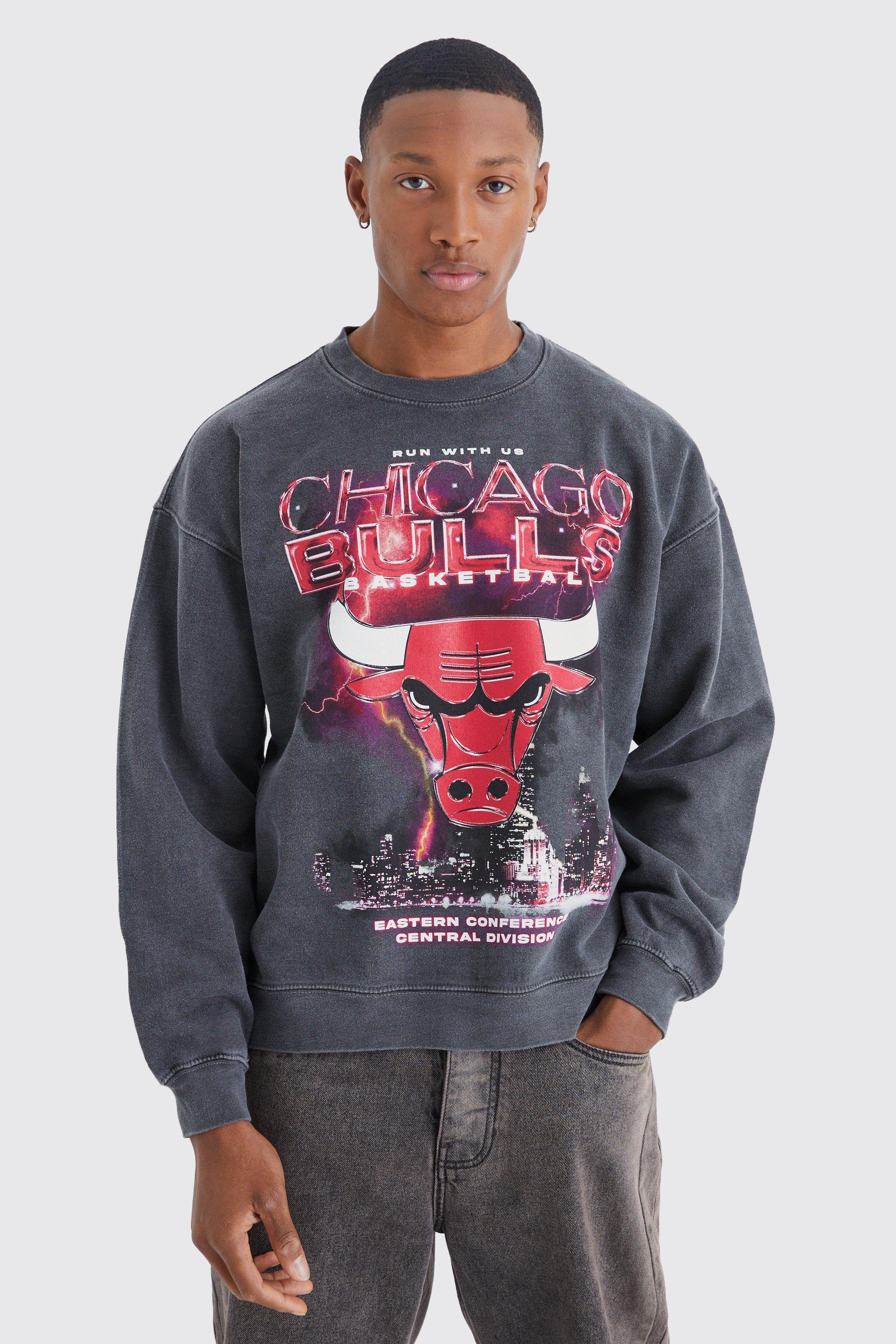 Chicago Bulls NBA Acid Wash License T Shirt