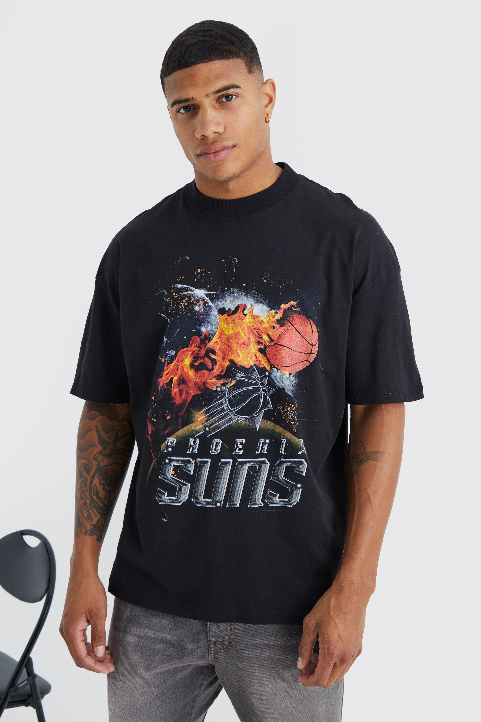 boohooMAN Mens Chicago Bulls NBA Acid Wash License T Shirt - Grey