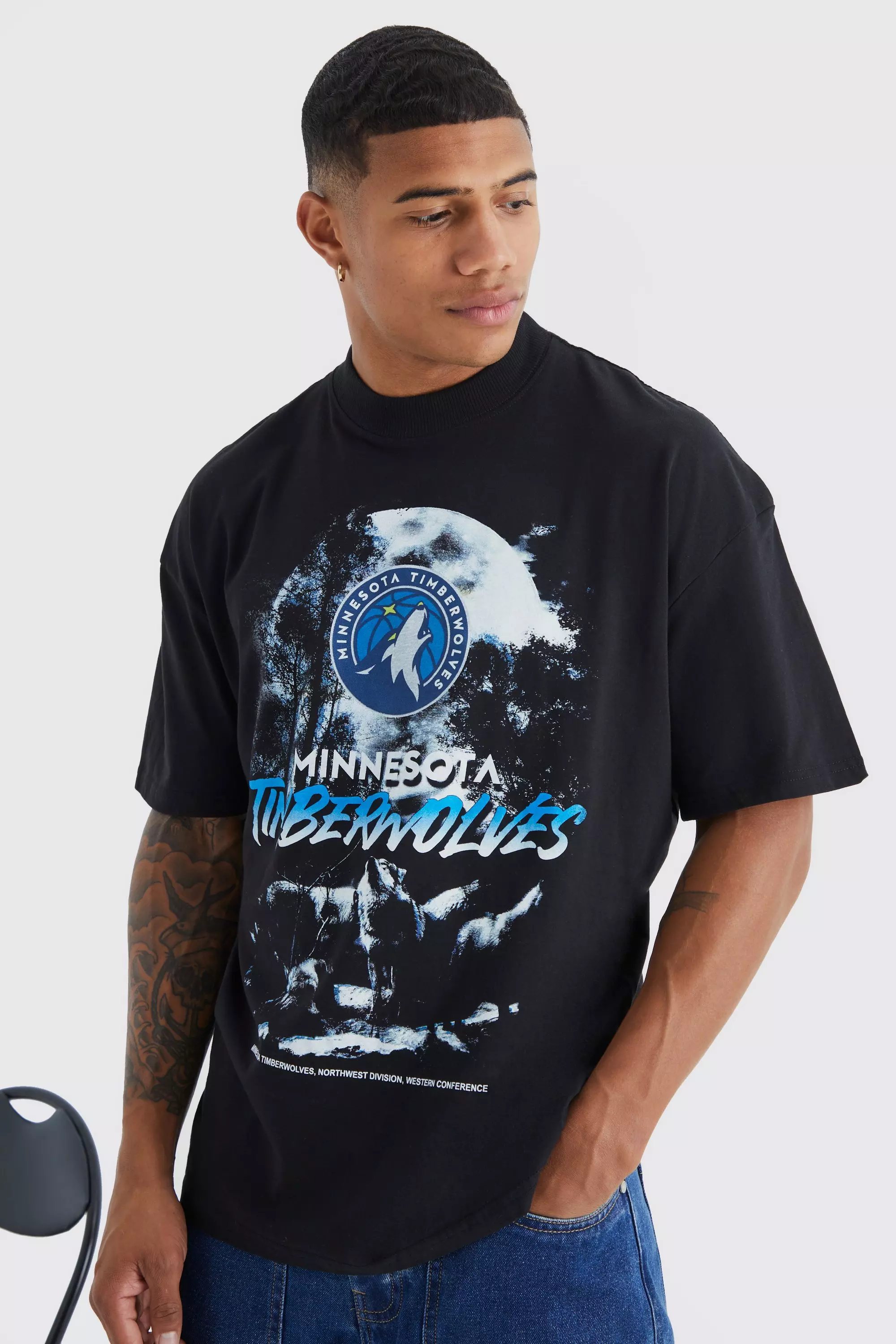 Black Minnesota Timberwolves NBA License T Shirt alternative image