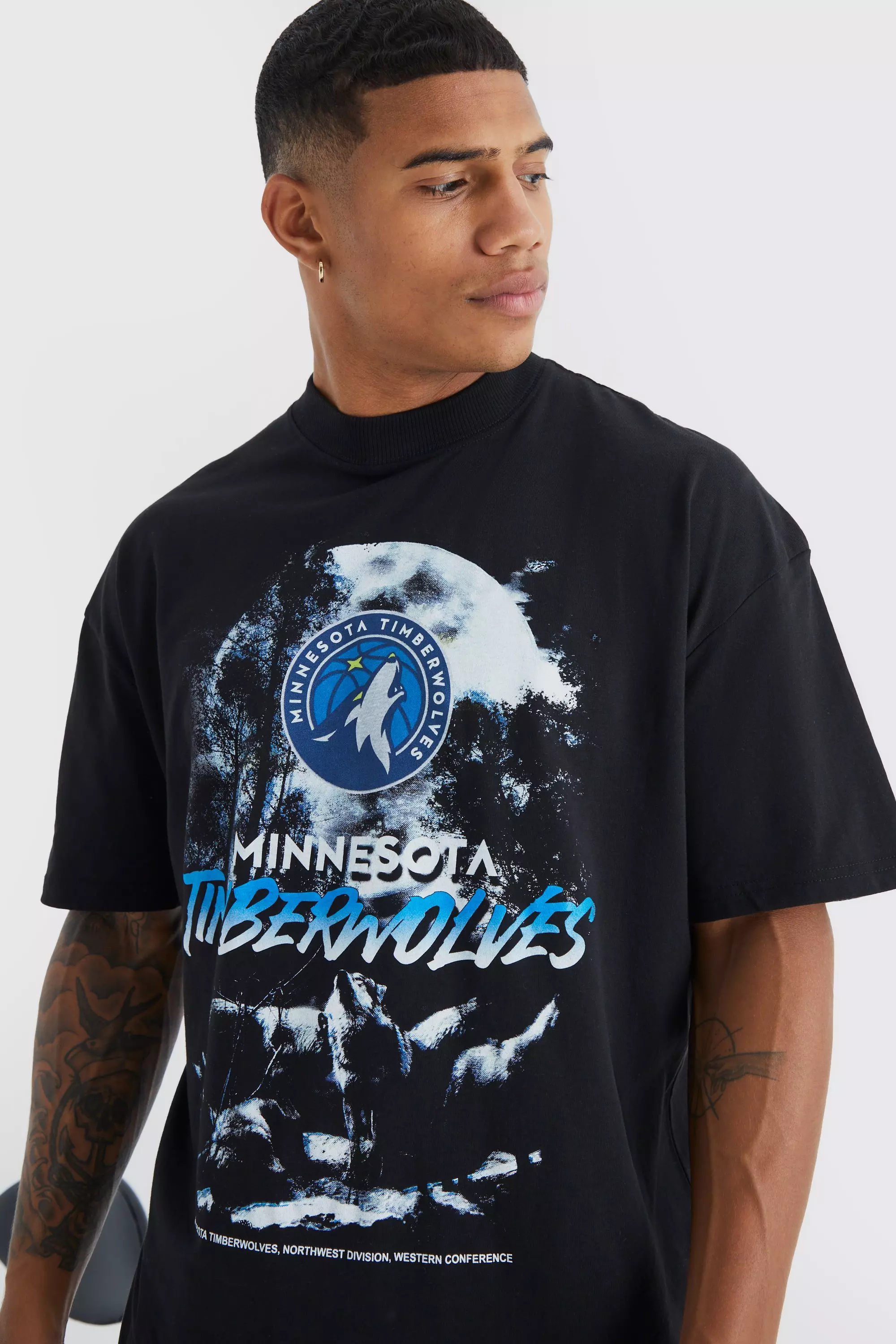 Black Minnesota Timberwolves NBA License T Shirt alternative image