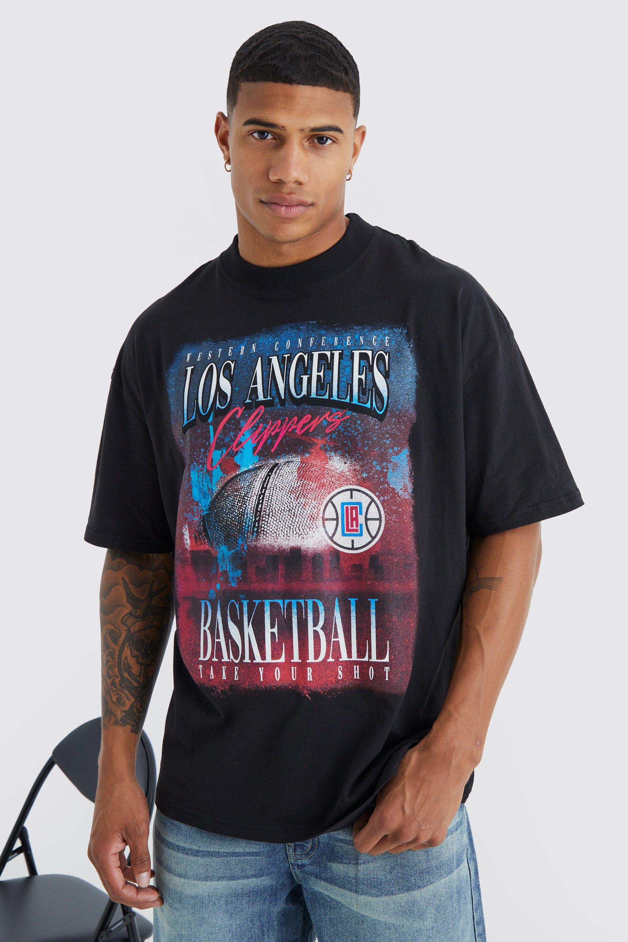 La Lakers NBA Acid Wash License T Shirt