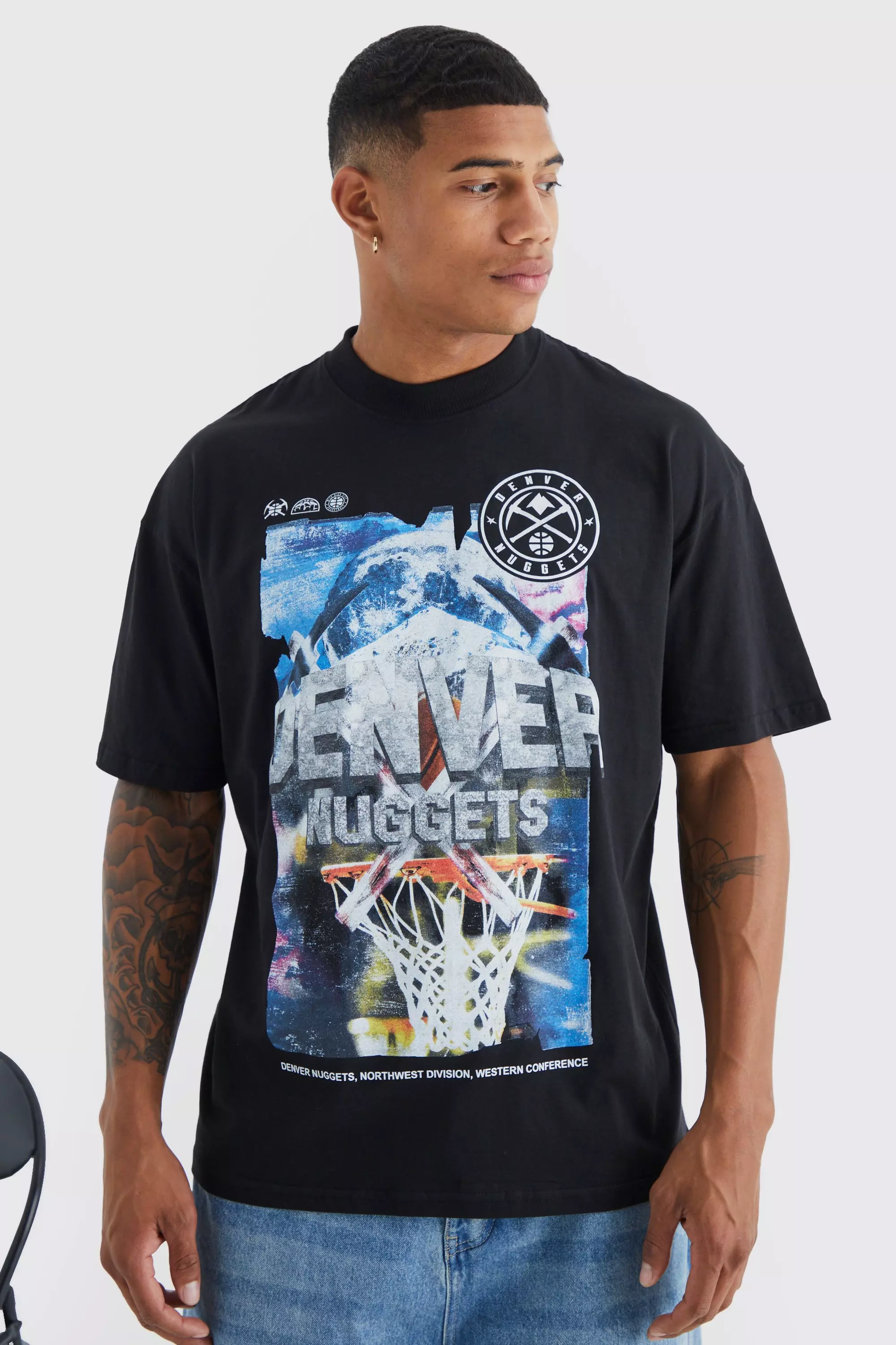 Denver Nuggets NBA License T Shirt Black