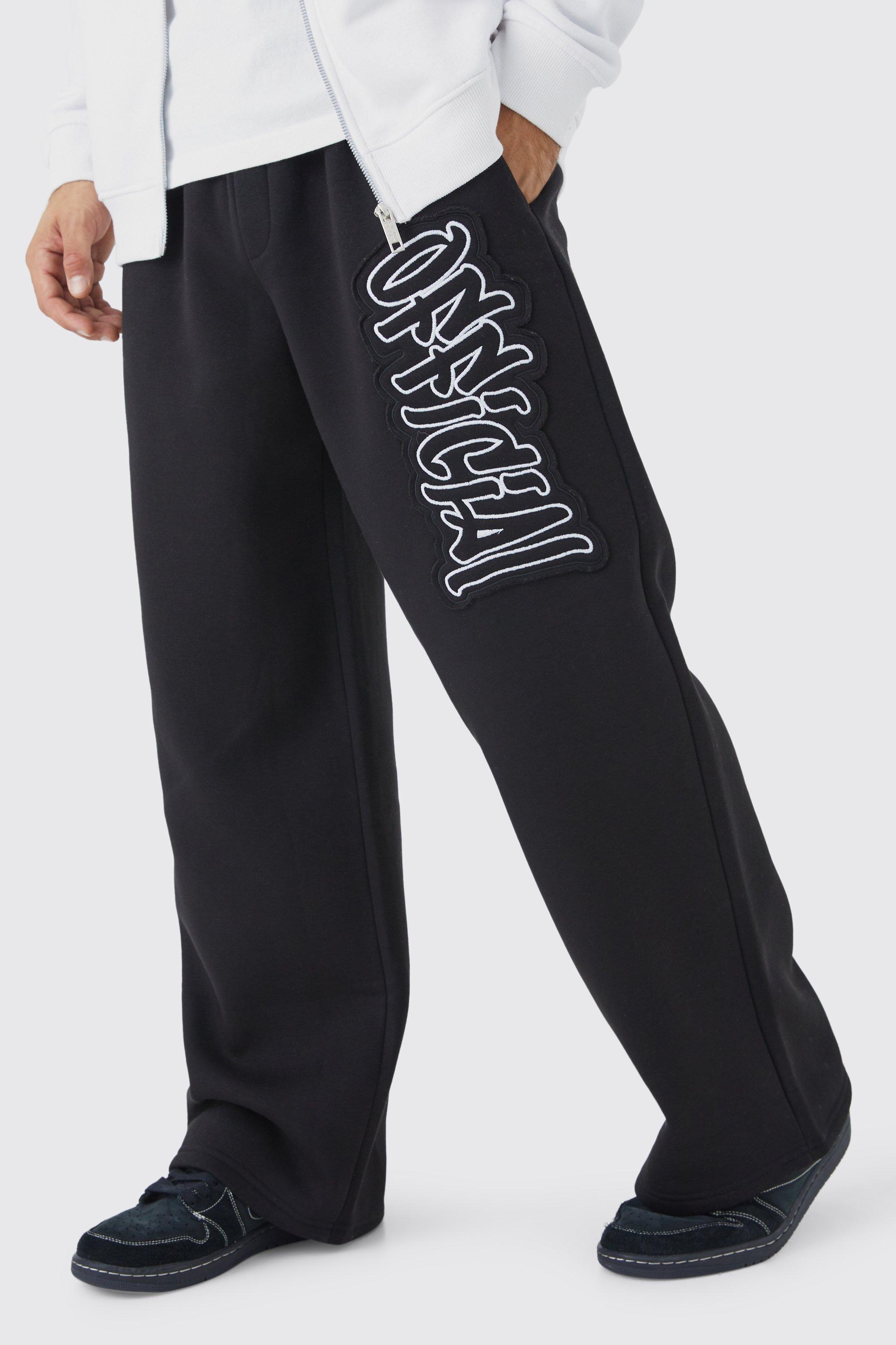 Wide Leg Chunky Drawcord Printed Jogger