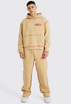 Limited Edition Oversized Hooded Tracksuit Sand