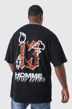 Plus Oversized 13 Homme Graphic T-shirt