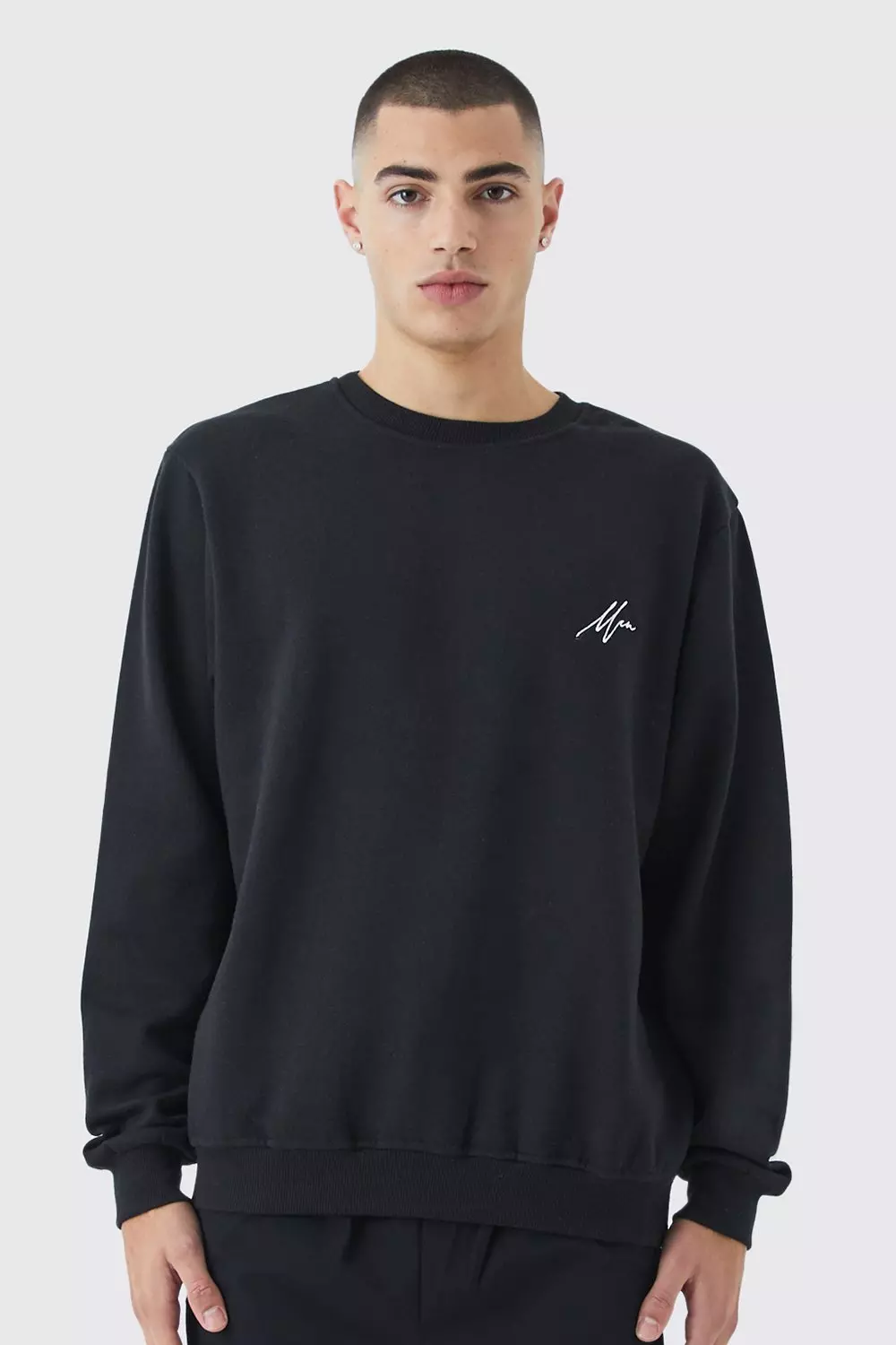 Man Basic Sweatshirt Black