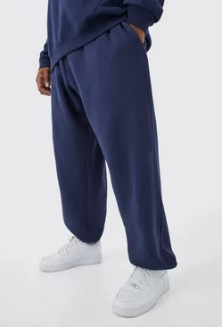 Plus Oversized Basic Sweatpants Navy