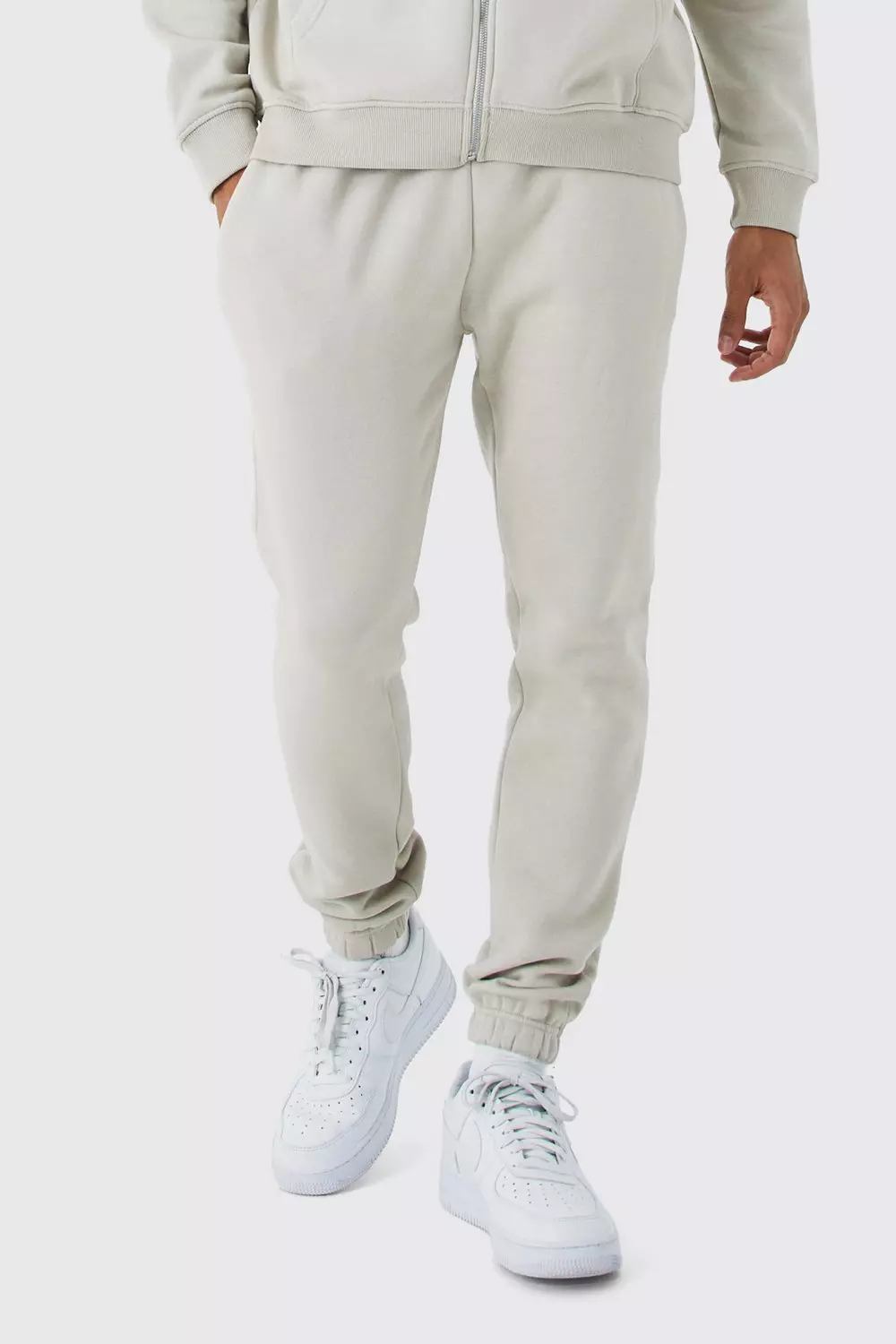 Pantaloni Tuta Basic Skinny Fit, Sand immagine alternativa