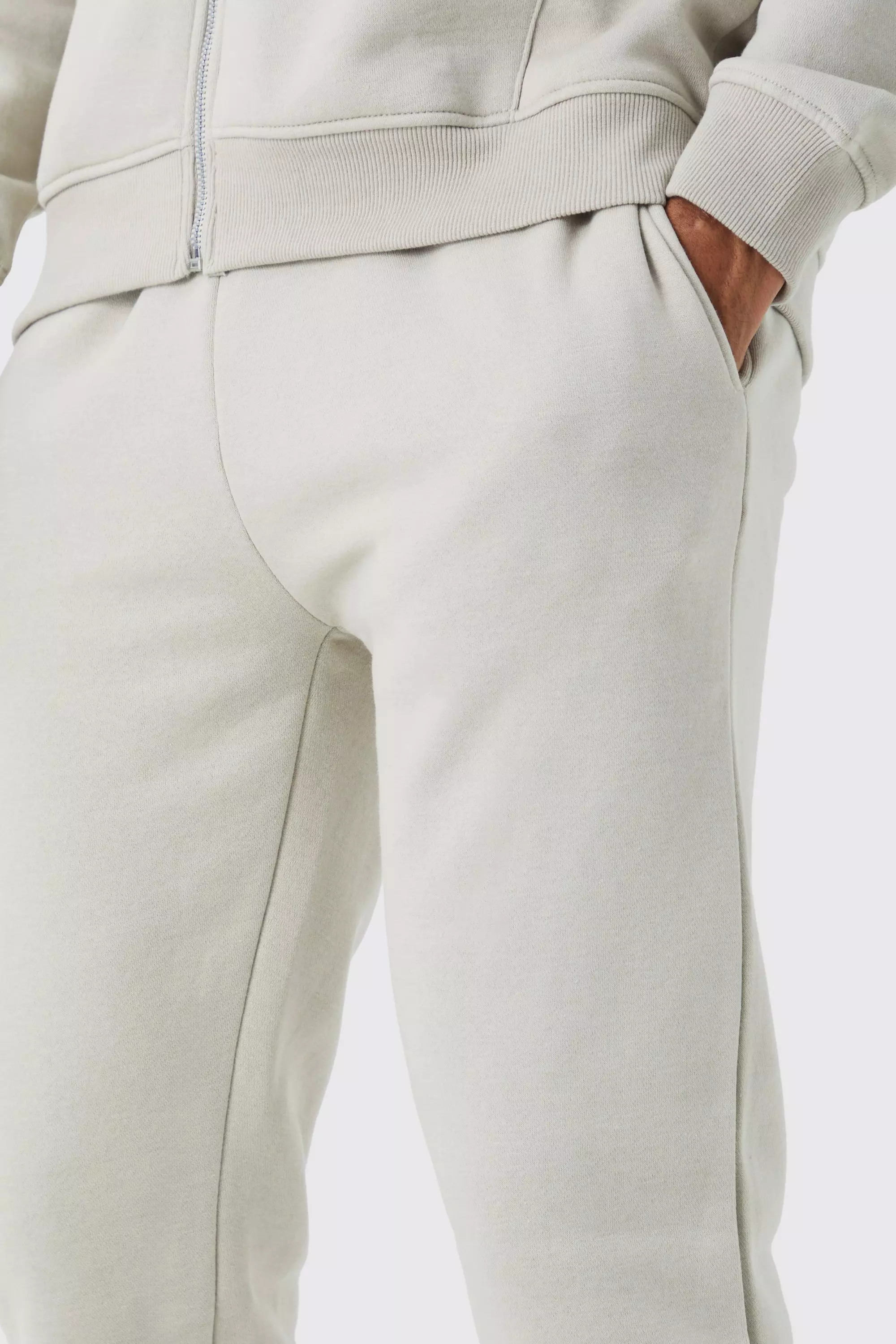 Pantaloni Tuta Basic Skinny Fit, Sand immagine alternativa