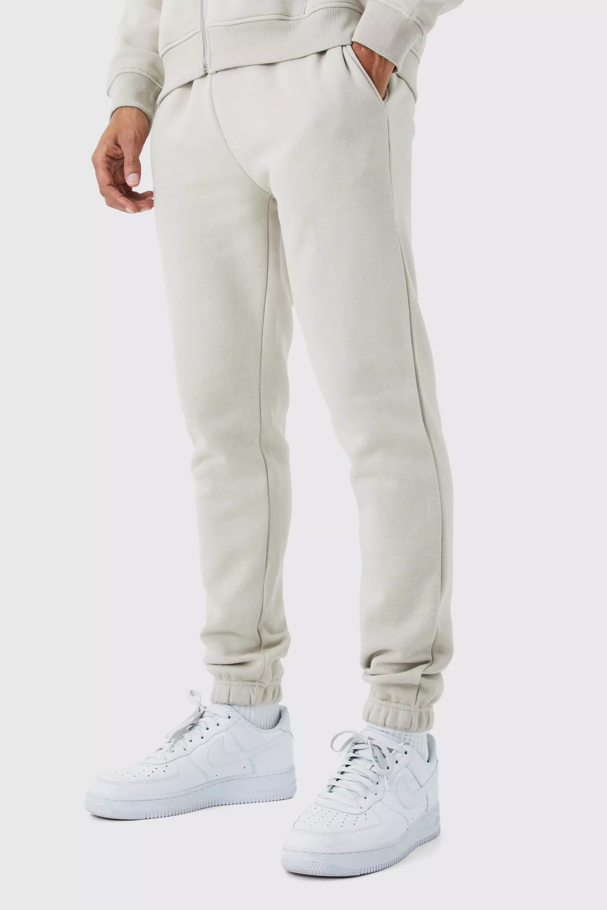 Pantaloni Tuta Basic Skinny Fit, Sand immagine alternativa