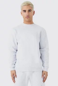 Slim Fit Basic Sweatshirt Grey marl