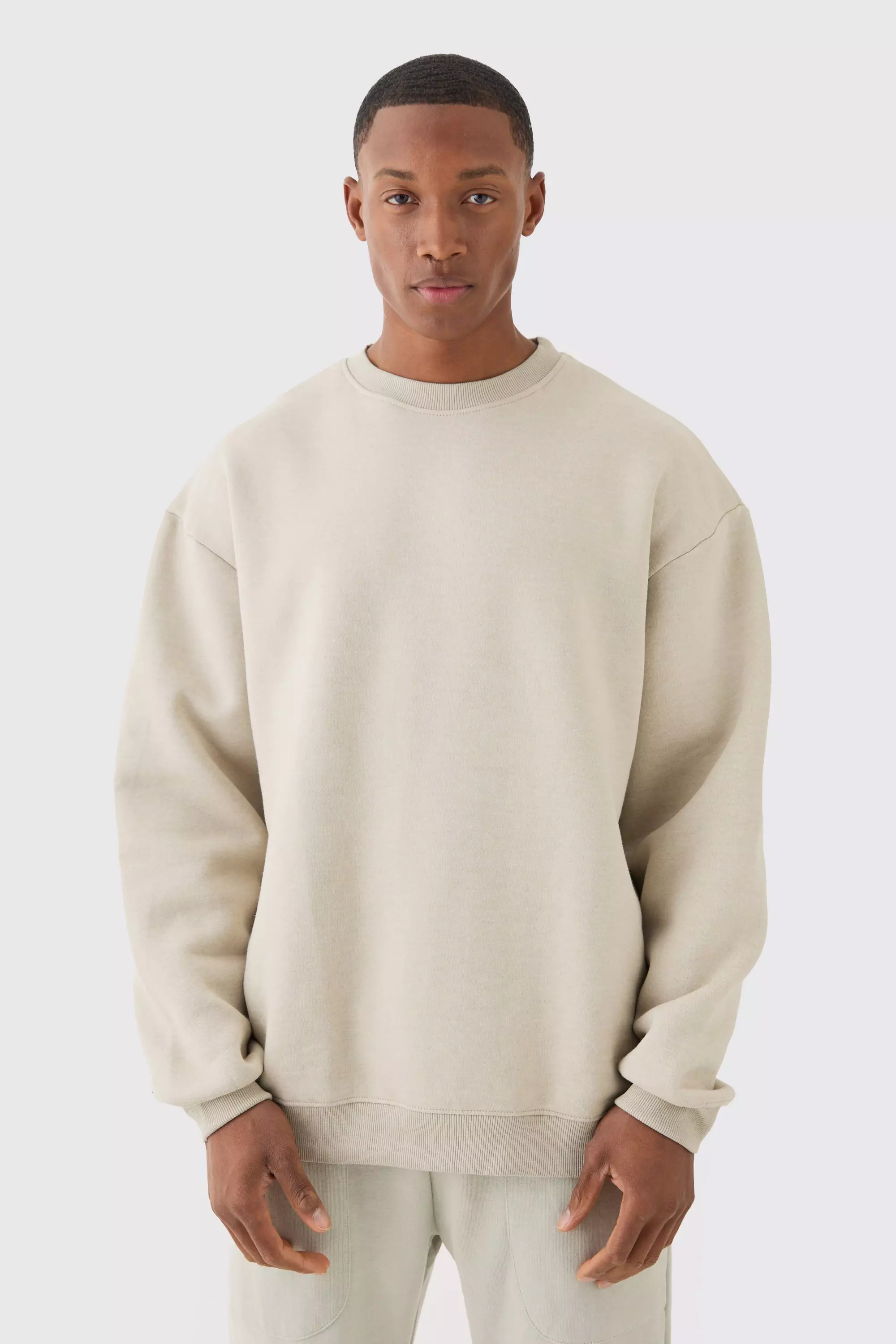 Oversized Basic Sweatshirt Sand