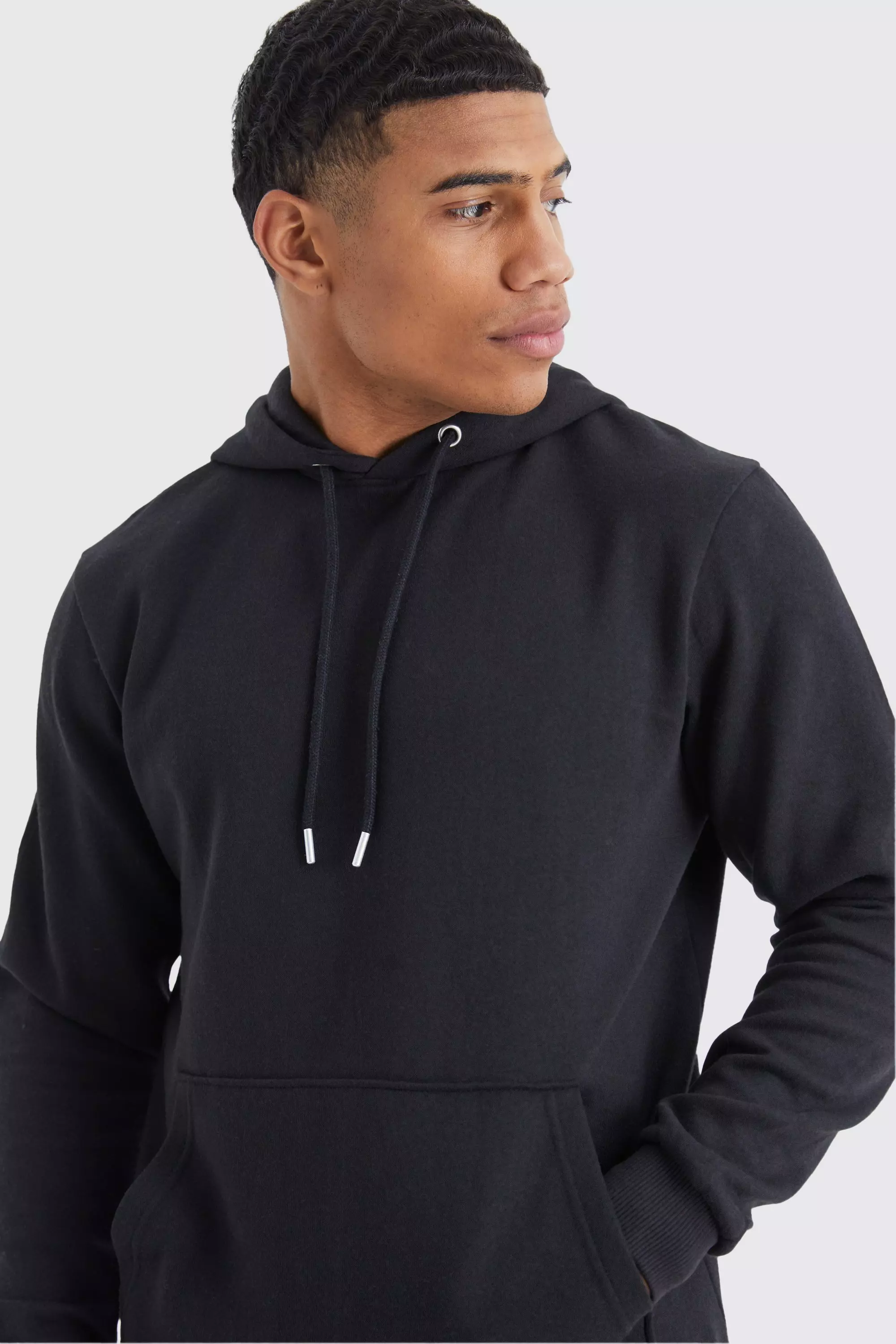 Black hoodie mens slim fit hotsell