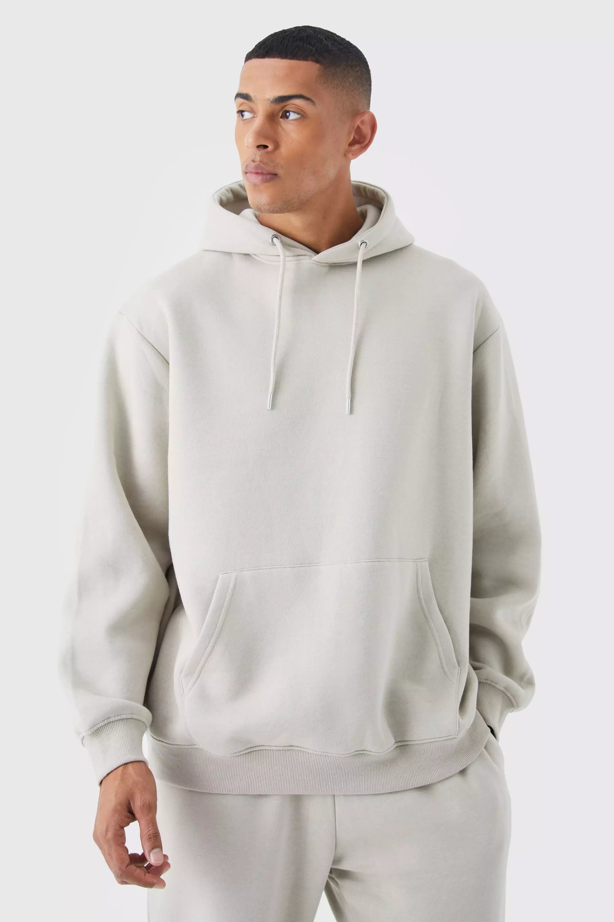 Oversized Basic Hoodie Sand