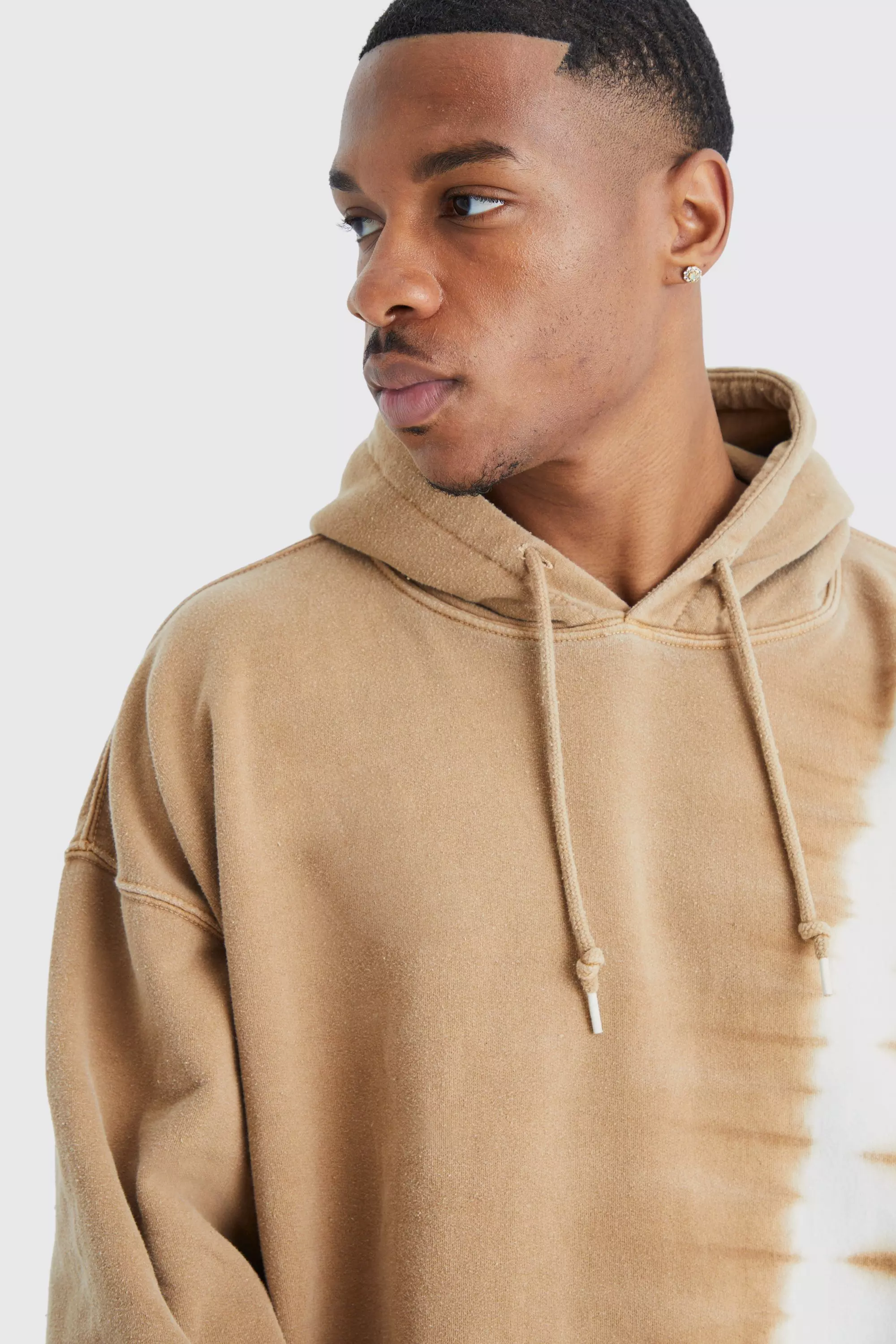 Beige graphic hoodie clearance