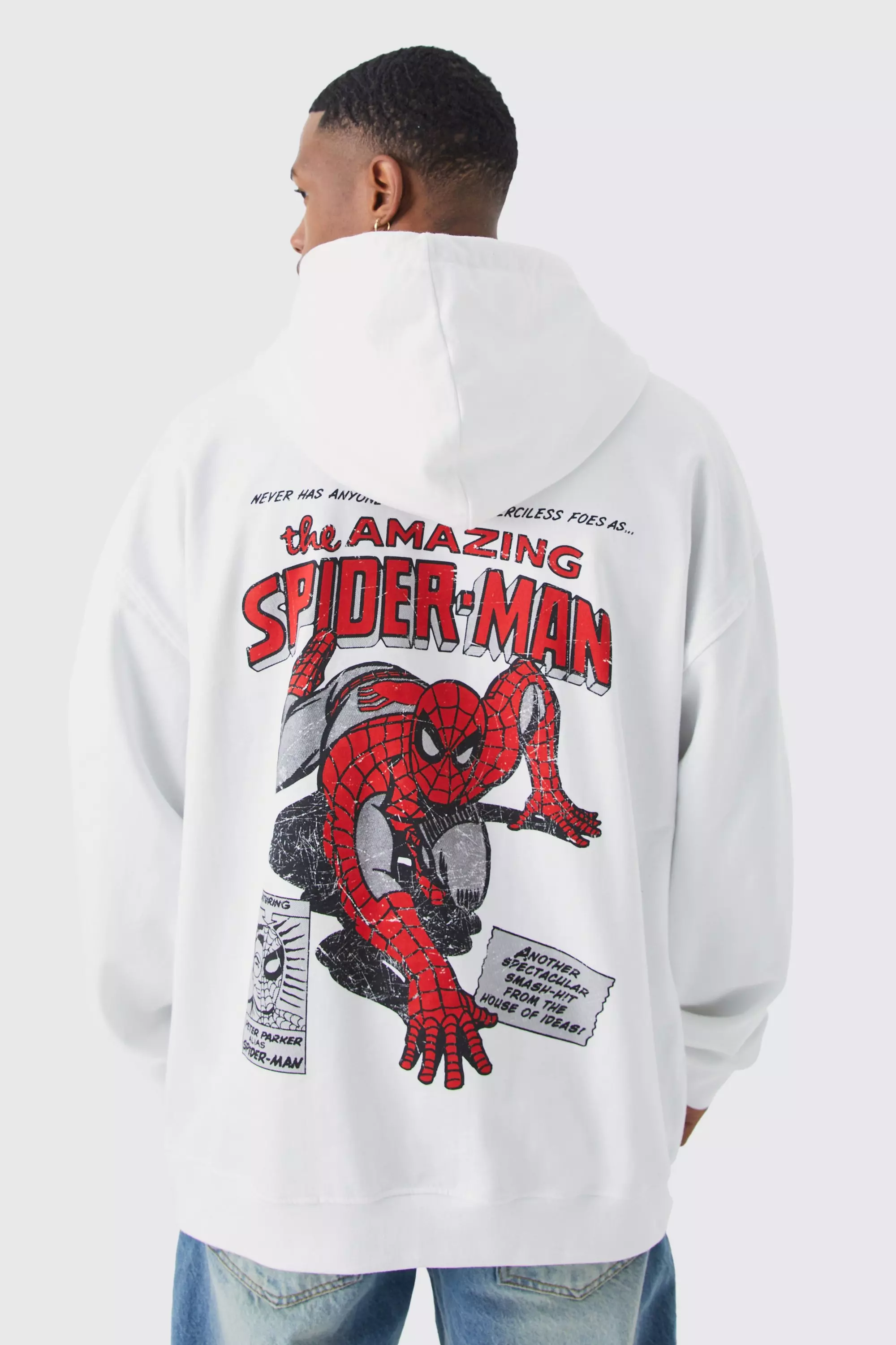 Spider man fluffy hoodie hotsell