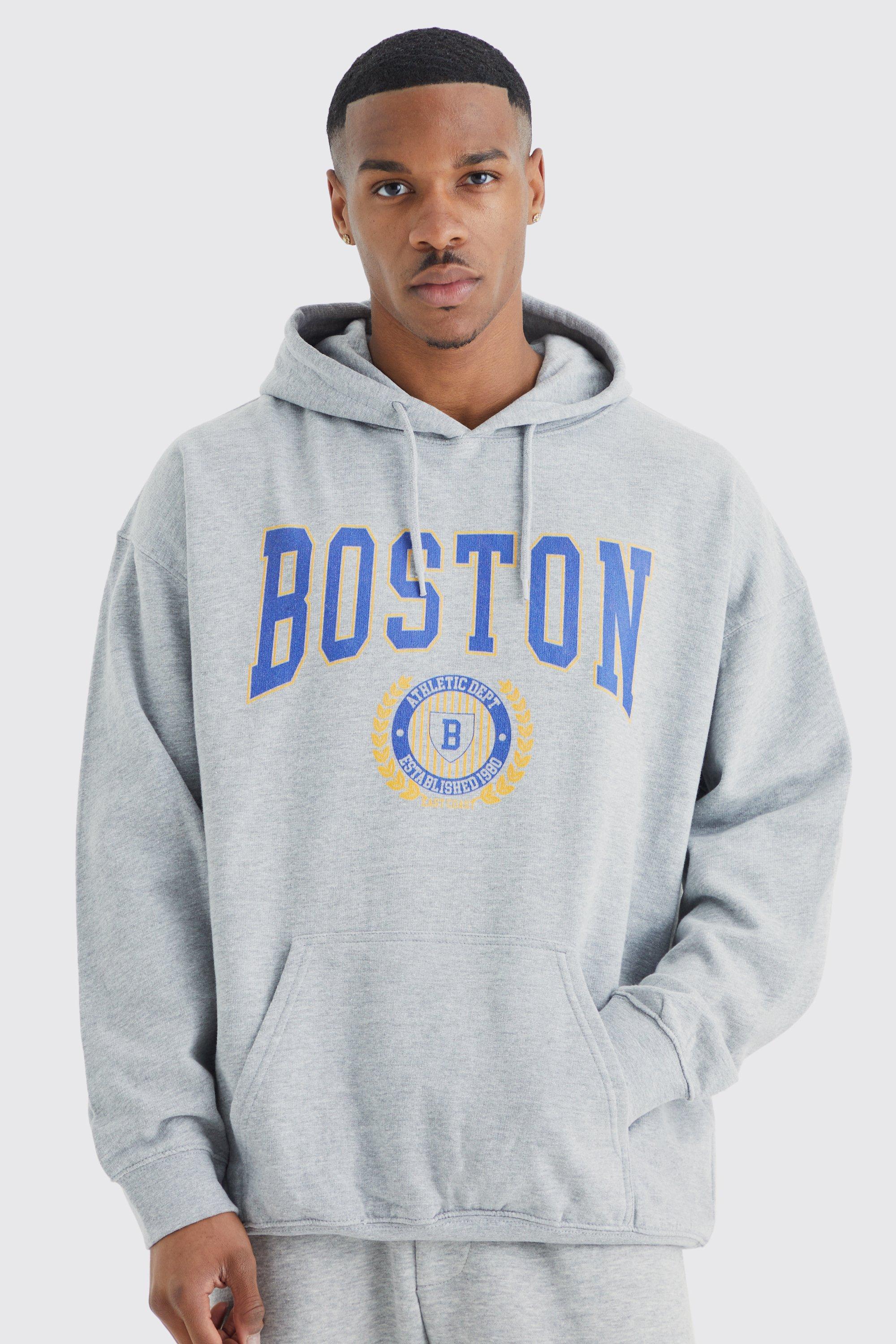 boohooMAN Men's Oversized Boston Varsity T-Shirt