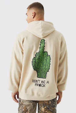 Oversized Don't Be A Meme Hoodie Sand