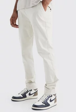 Tall Slim Chino Pants With Woven Tab Ecru