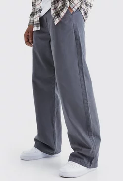 Charcoal Grey Tall Wide Fit Chino Pants