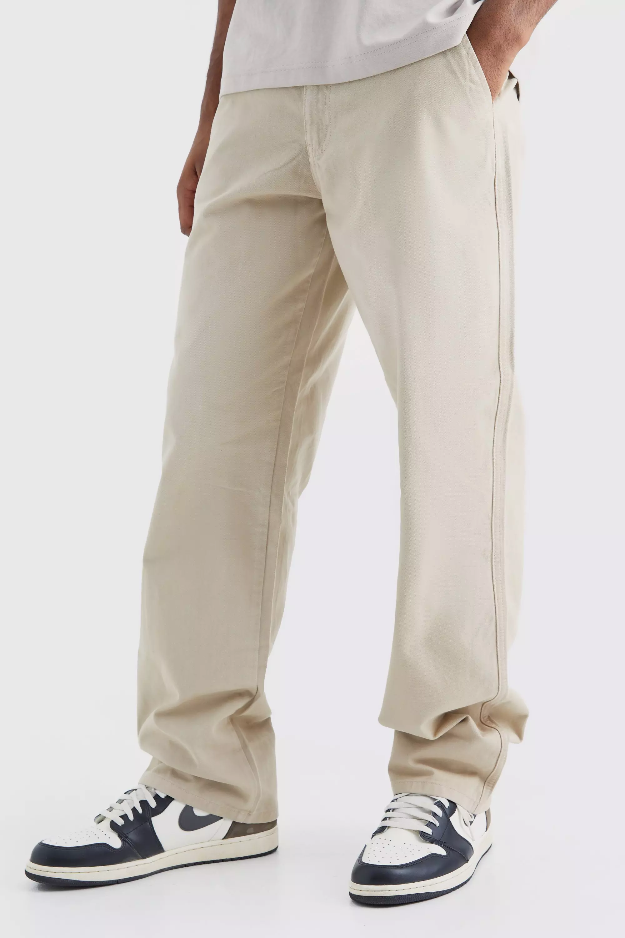 Stone Beige Tall Relaxed Chino Pants