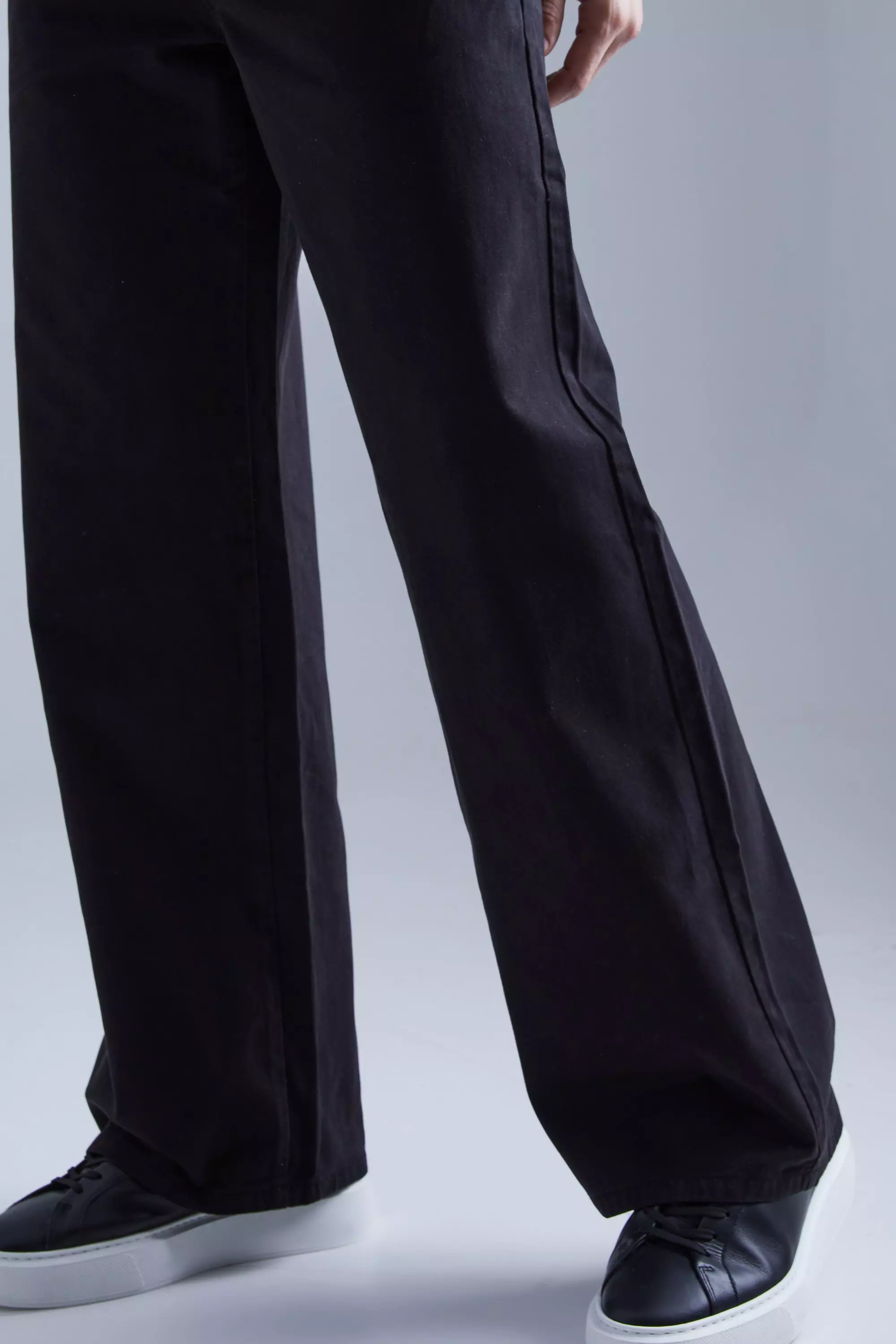 moon　　wide chino pants black M CCS Wide Leg Chino Pants - Black