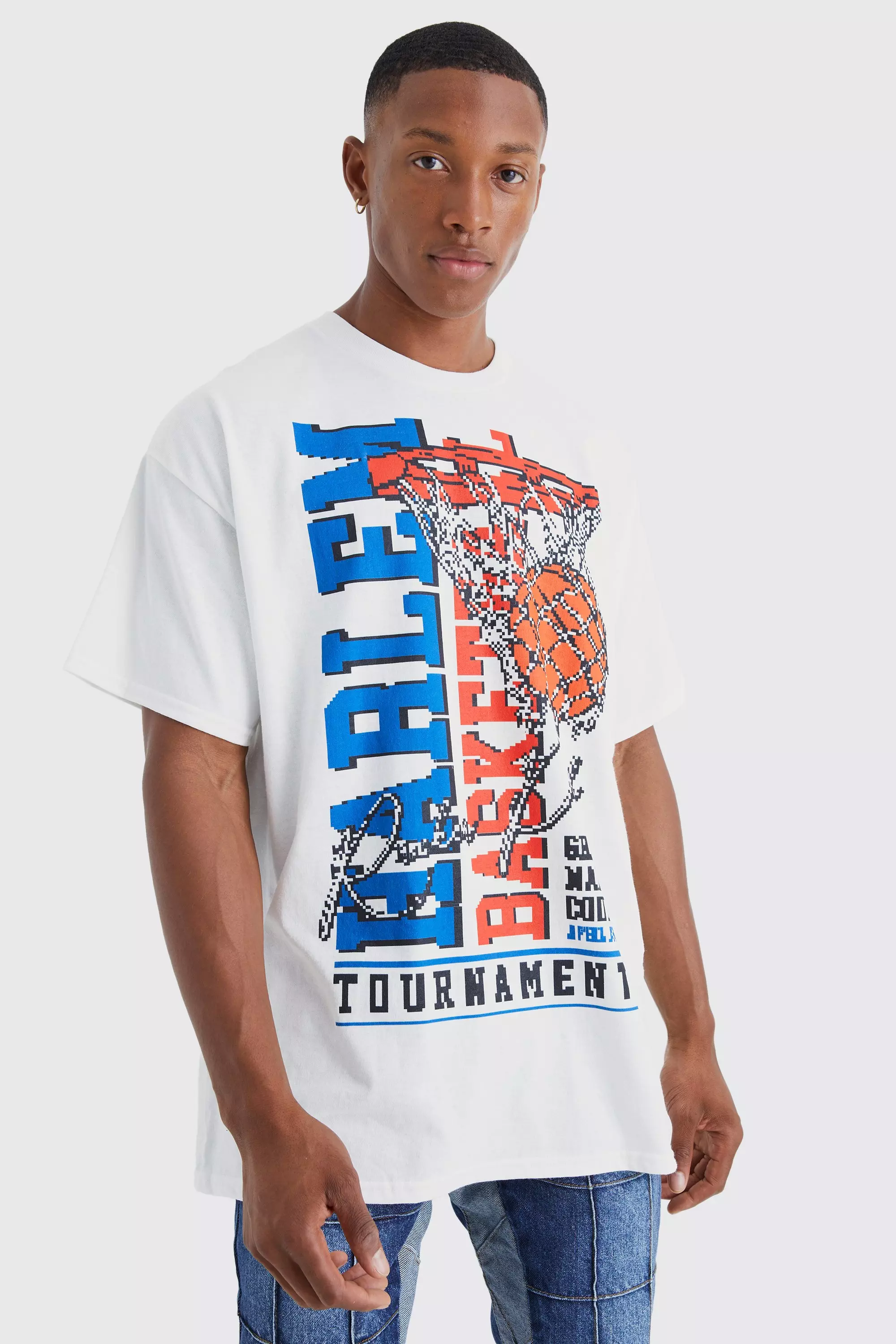 Oversized Basketball Graphic T-shirt