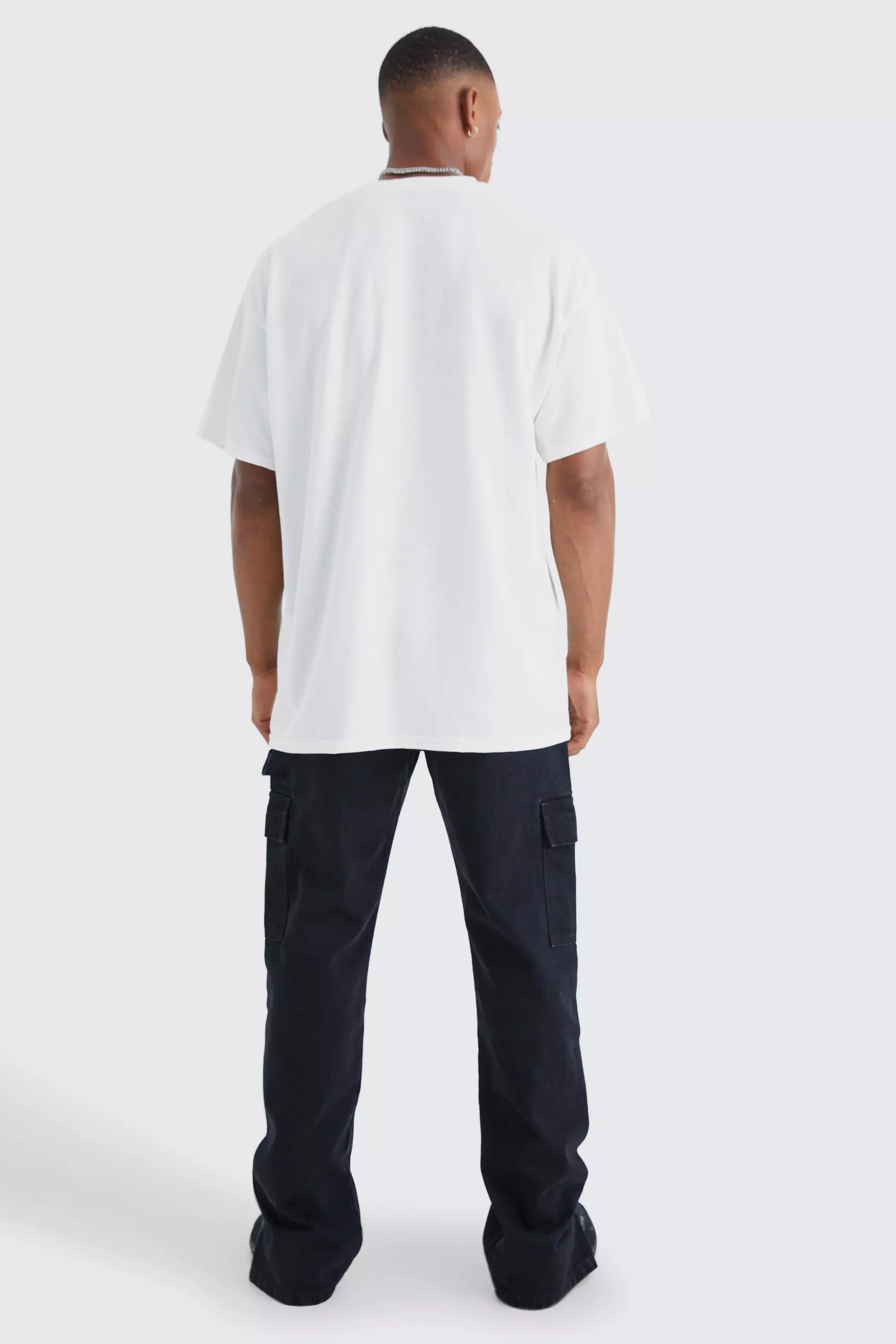 White Oversized Balaclava Graphic T-shirt alternative image