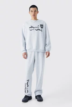 Grey Official Oversized Sweat Tracksuit