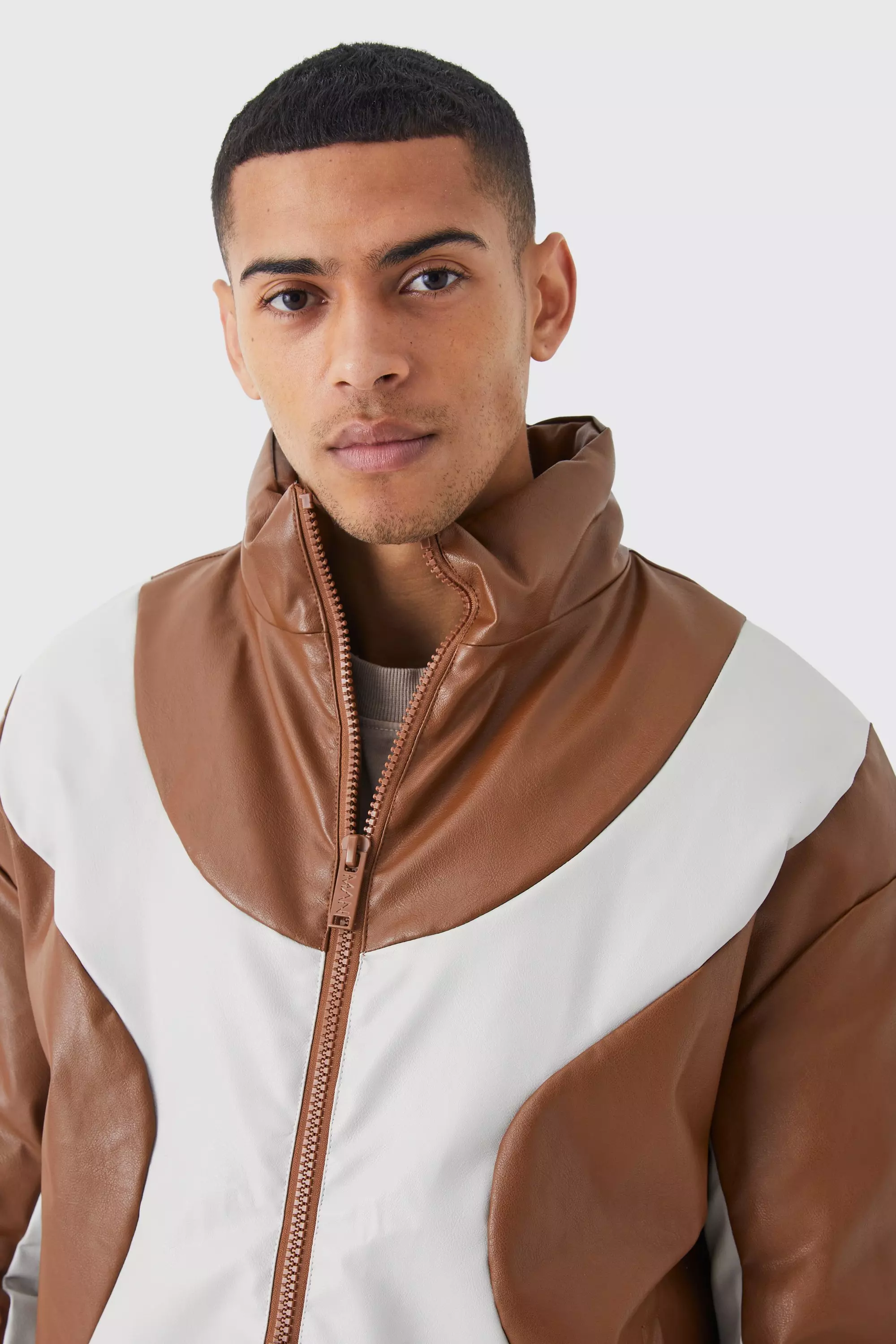 Bomber ample  à col cheminée, Brown autre image