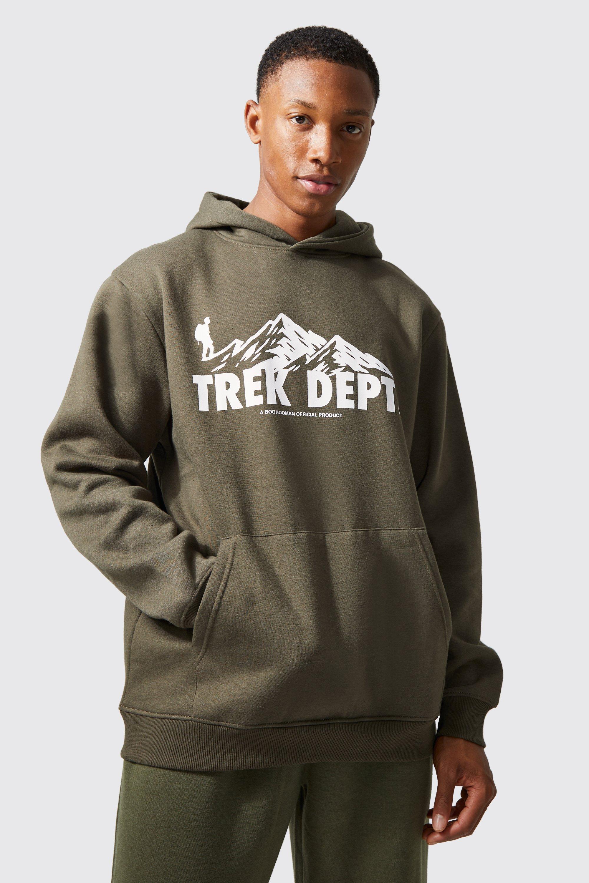 Active Trek Oversized Graphic Hoodie boohooMAN USA