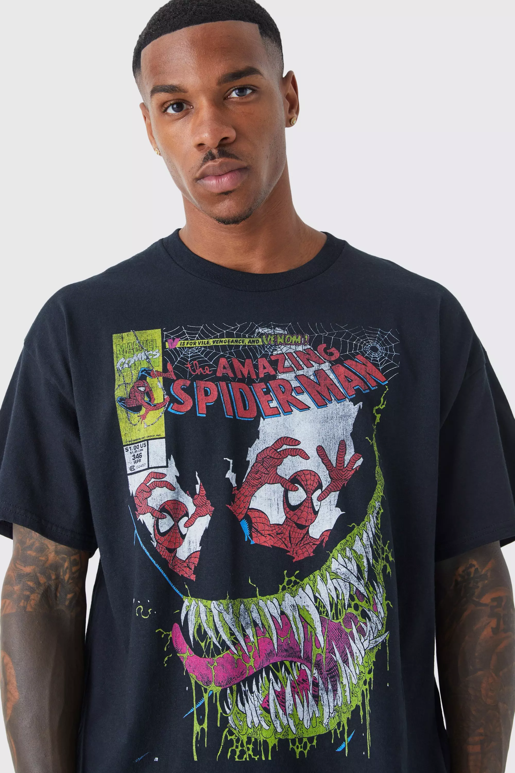 Oversized Venom License T-shirt | boohooMAN USA