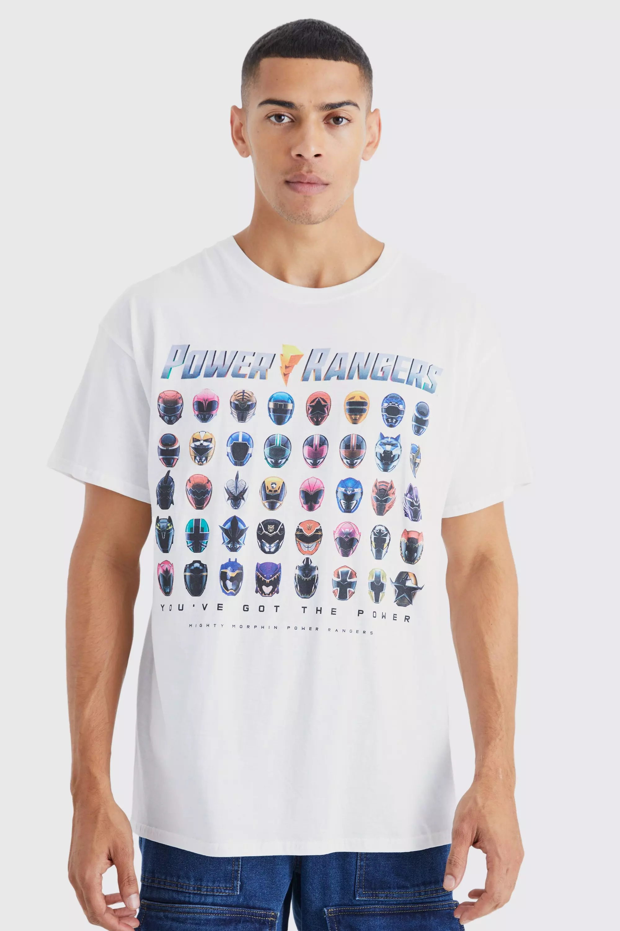 Oversized Power Rangers License T-shirt White